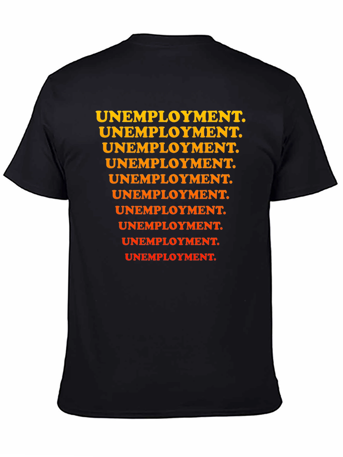 Unemployment Pattern Tee - Black Graphic T-Shirt