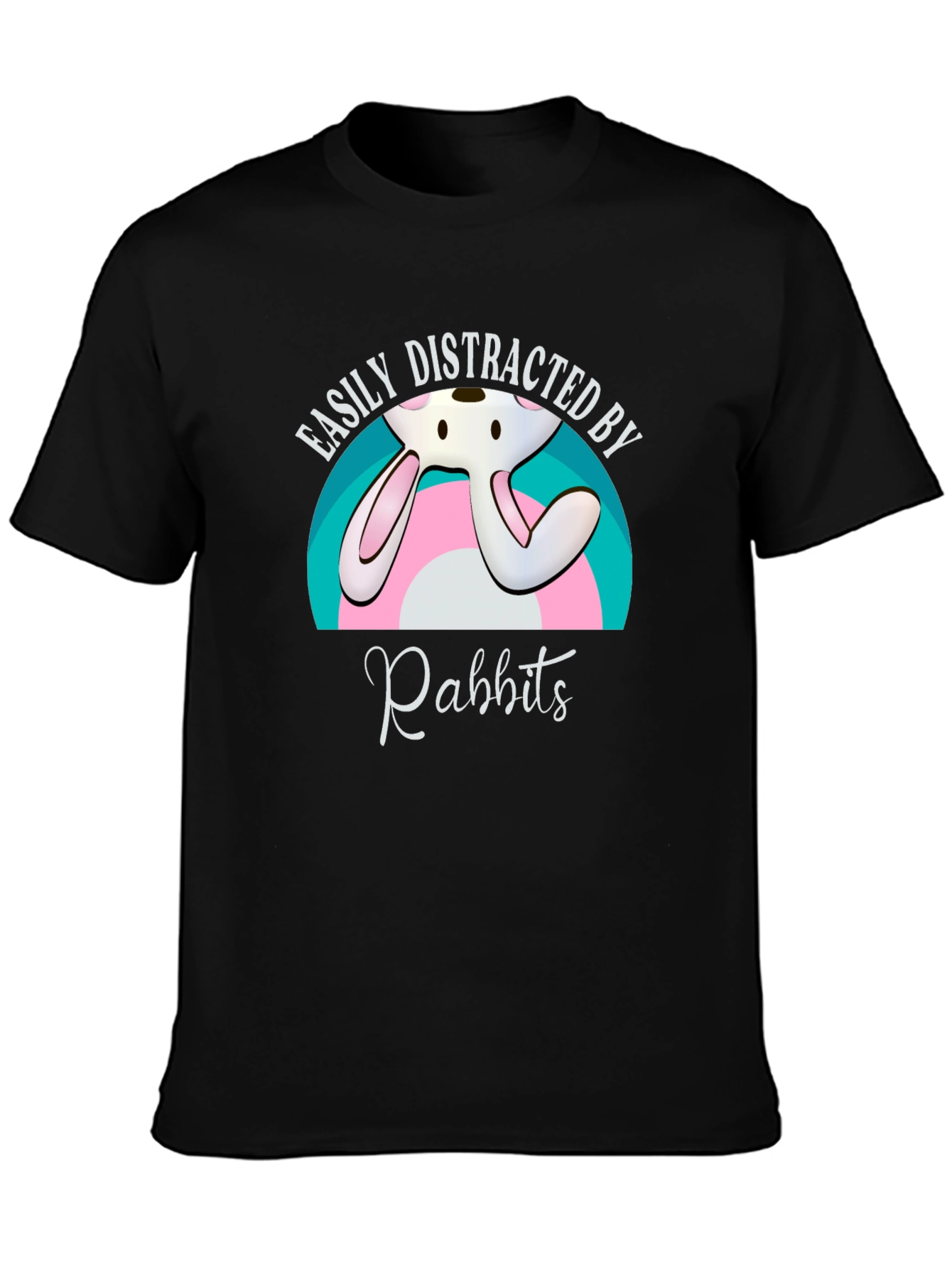 Easily Distracted By Rabbits Graphic T-Shirt