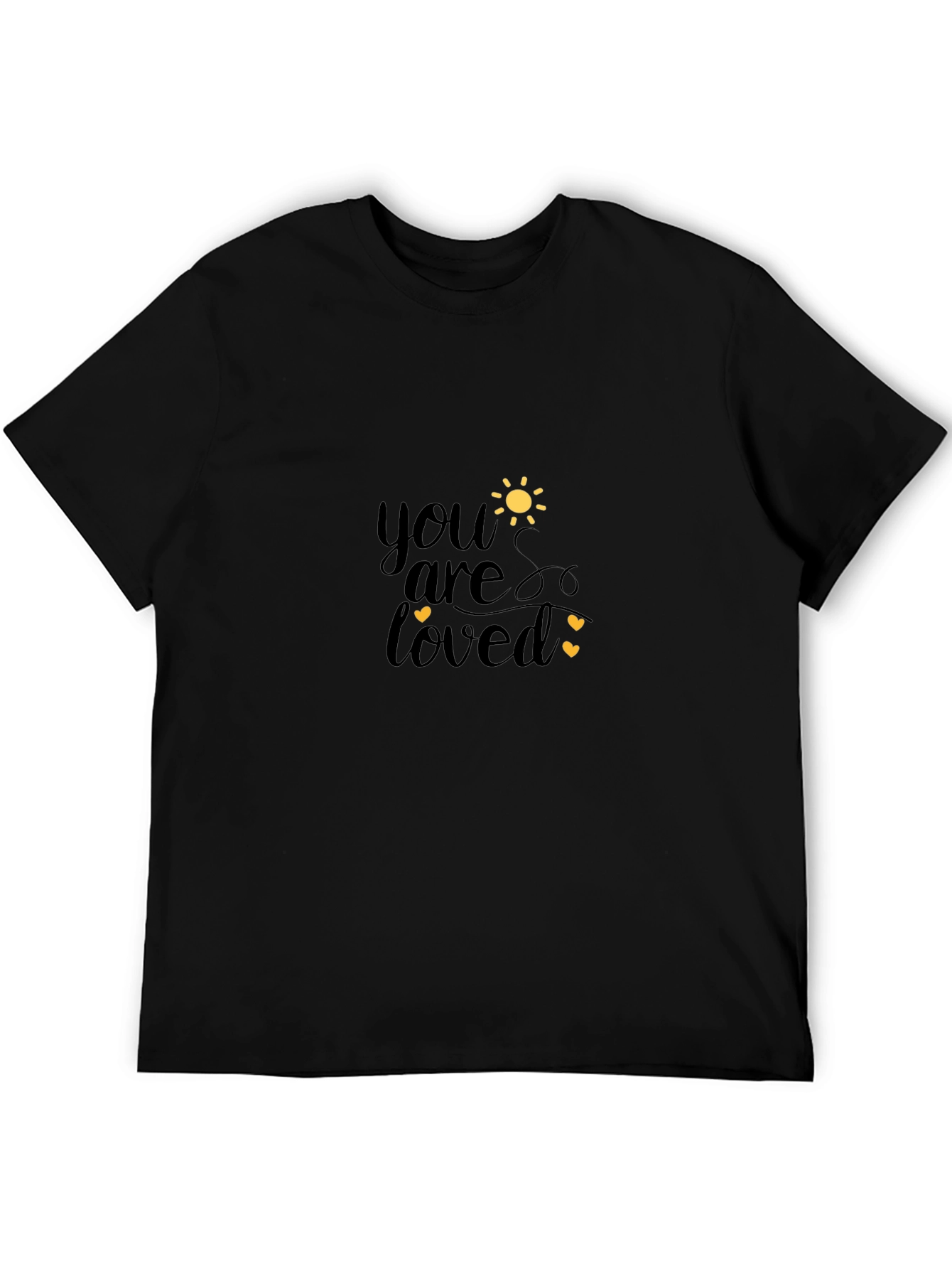 You Are Loved Graphic Black T-Shirt