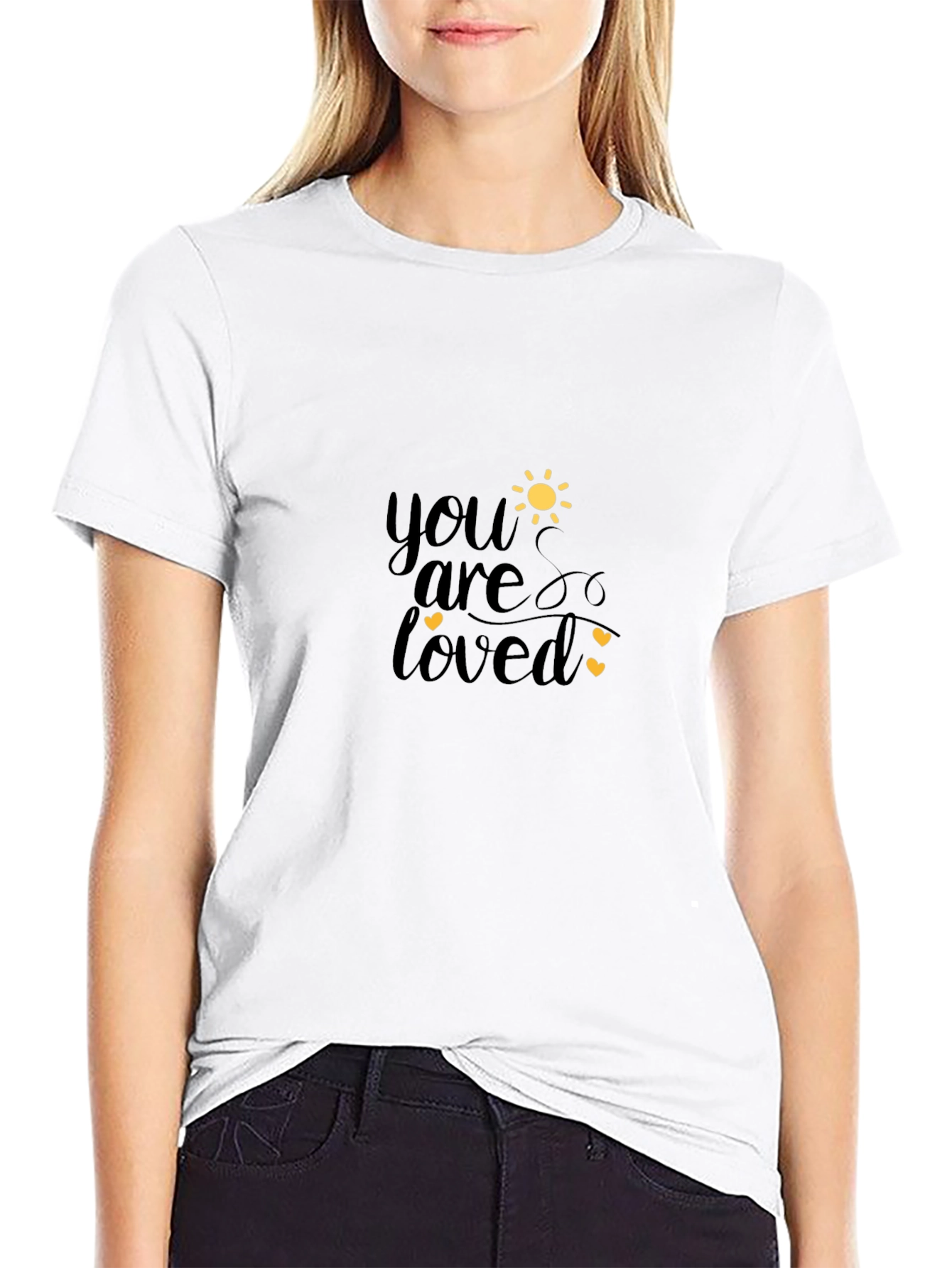 You Are Loved Graphic Black T-Shirt
