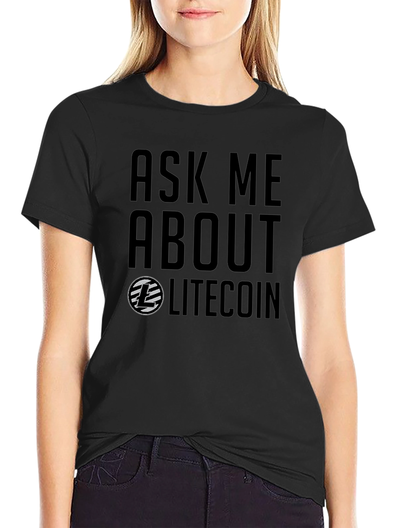 Ask Me About Litecoin Graphic Tee