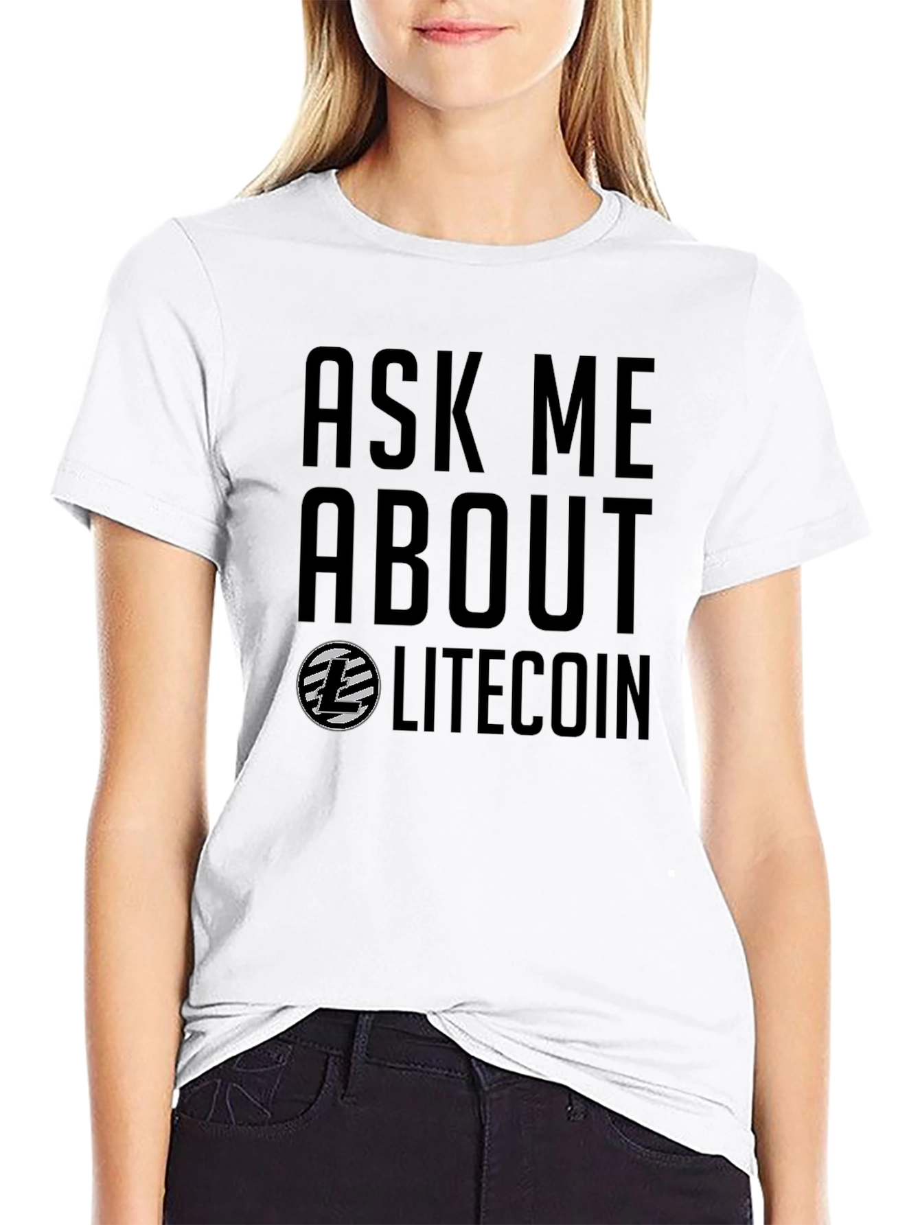 Ask Me About Litecoin Graphic Tee