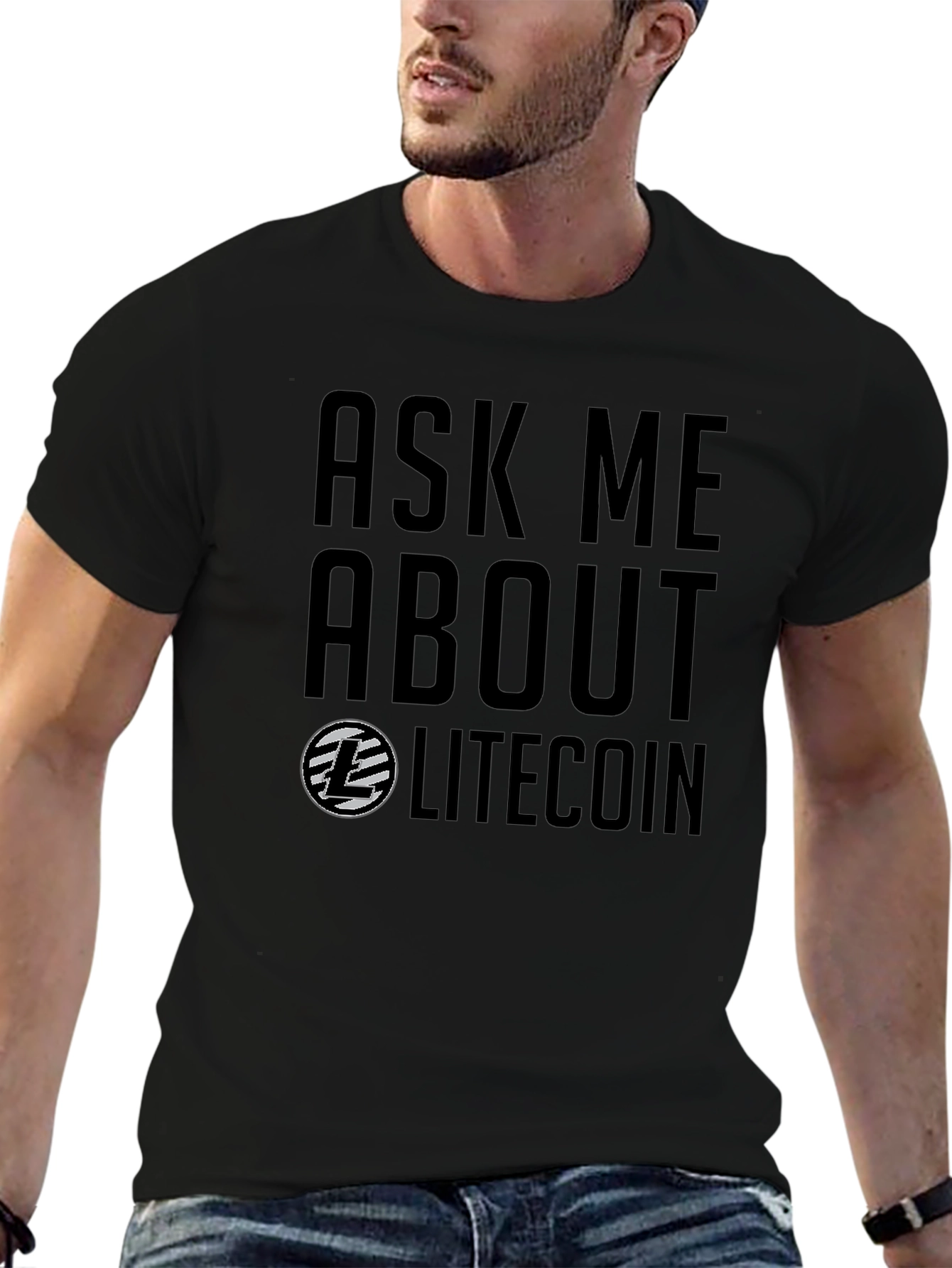 Ask Me About Litecoin Graphic Tee