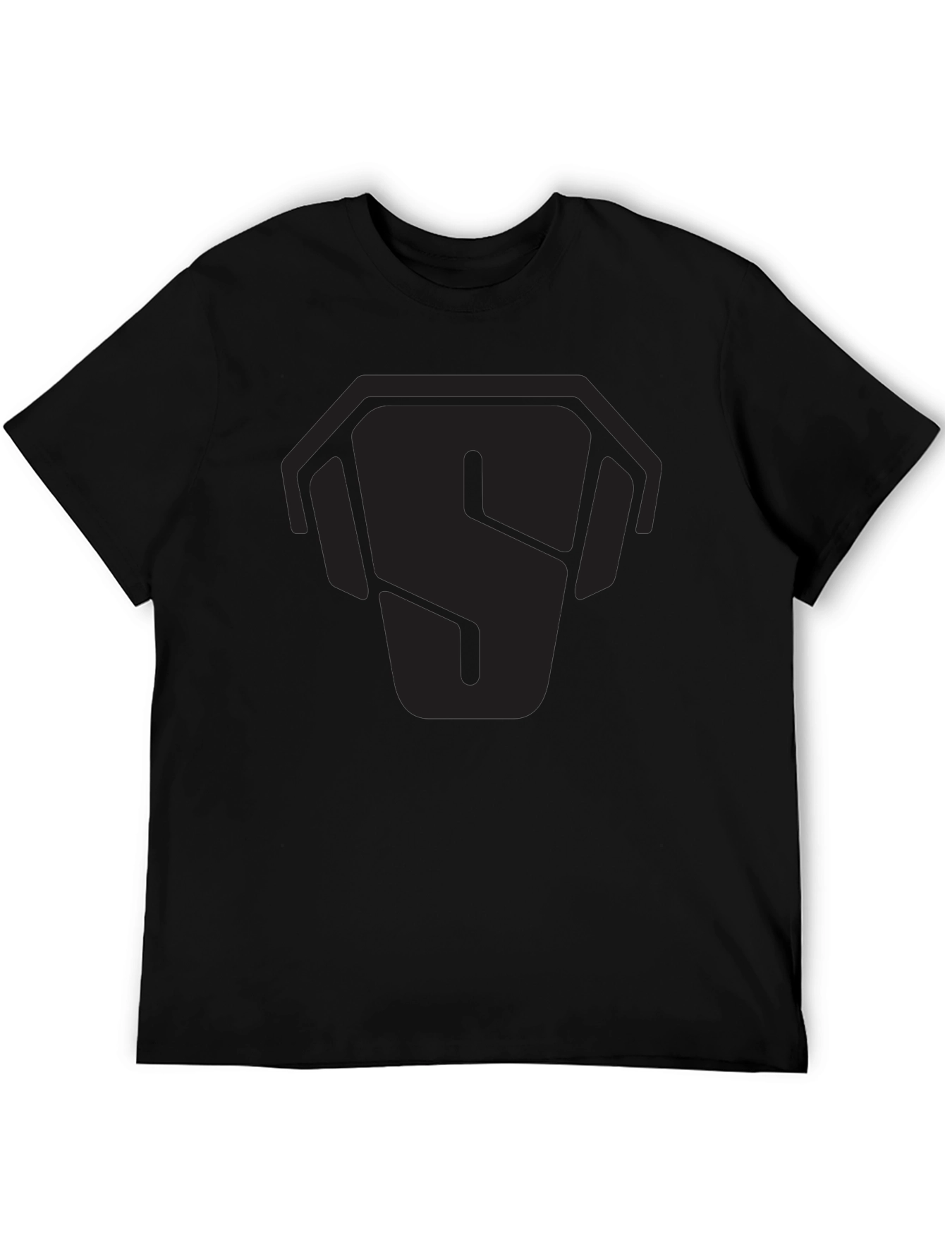 Stealth Logo Black T-Shirt - Modern Graphic Tee