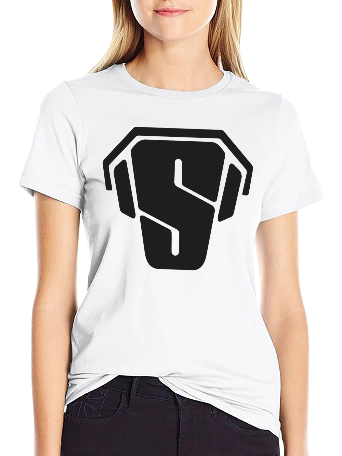 Stealth Logo Black T-Shirt - Modern Graphic Tee