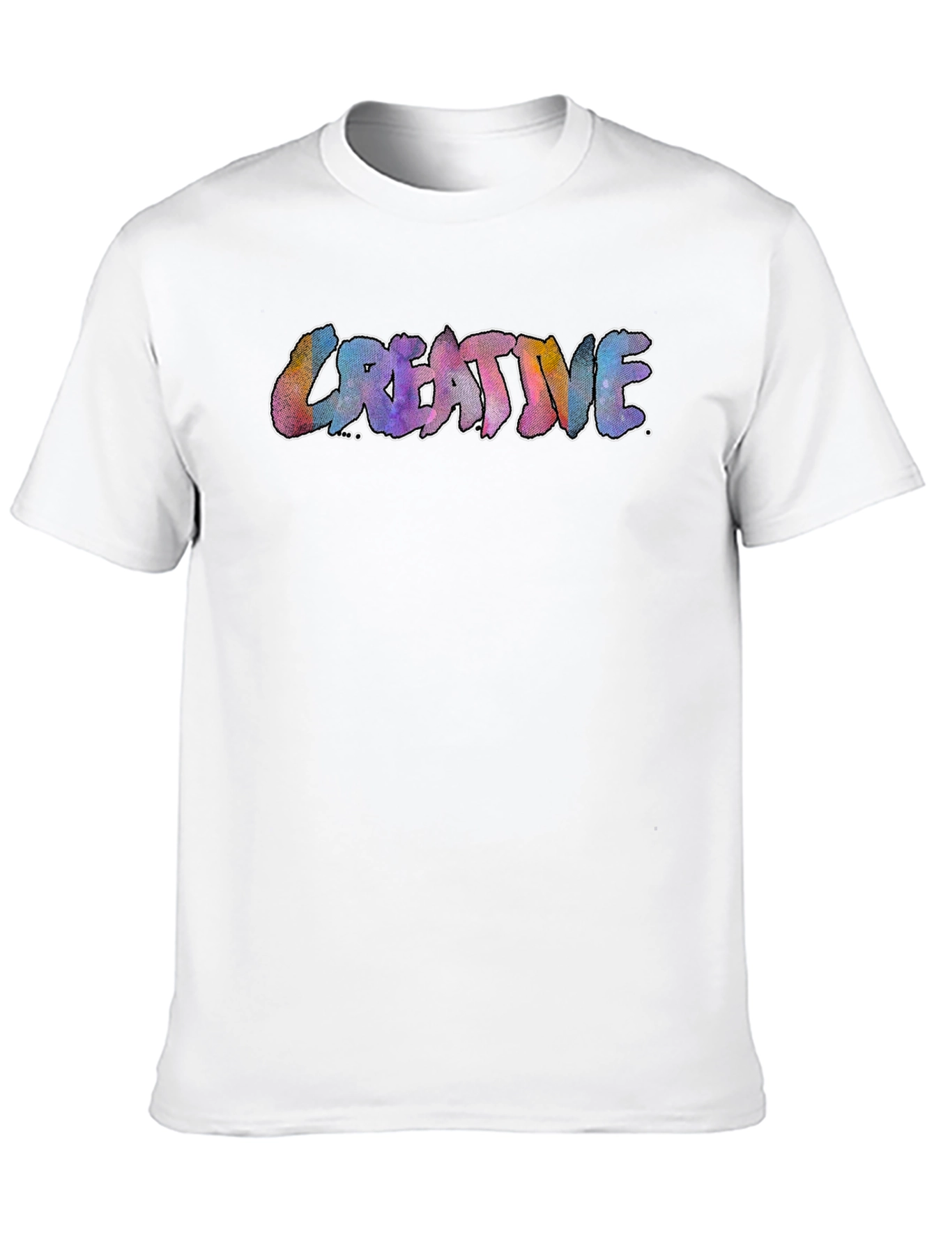 Creative Graphic Print Black T-Shirt