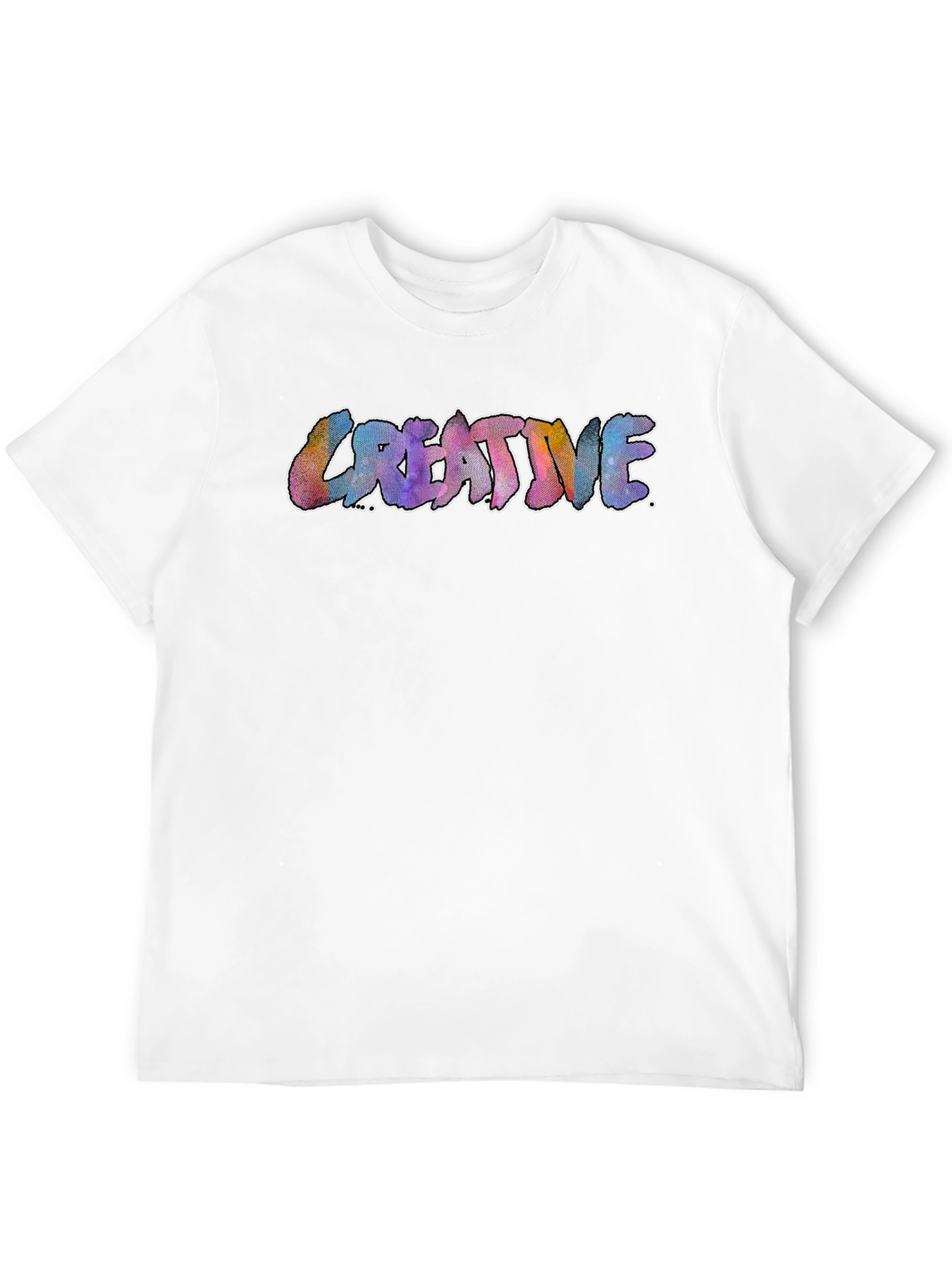 Creative Graphic Print Black T-Shirt