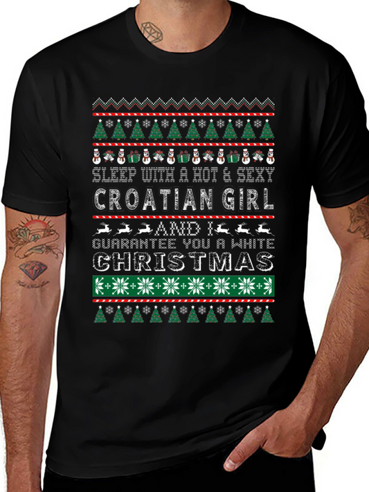 Croatian Girl Ugly Christmas Sweater T-Shirt