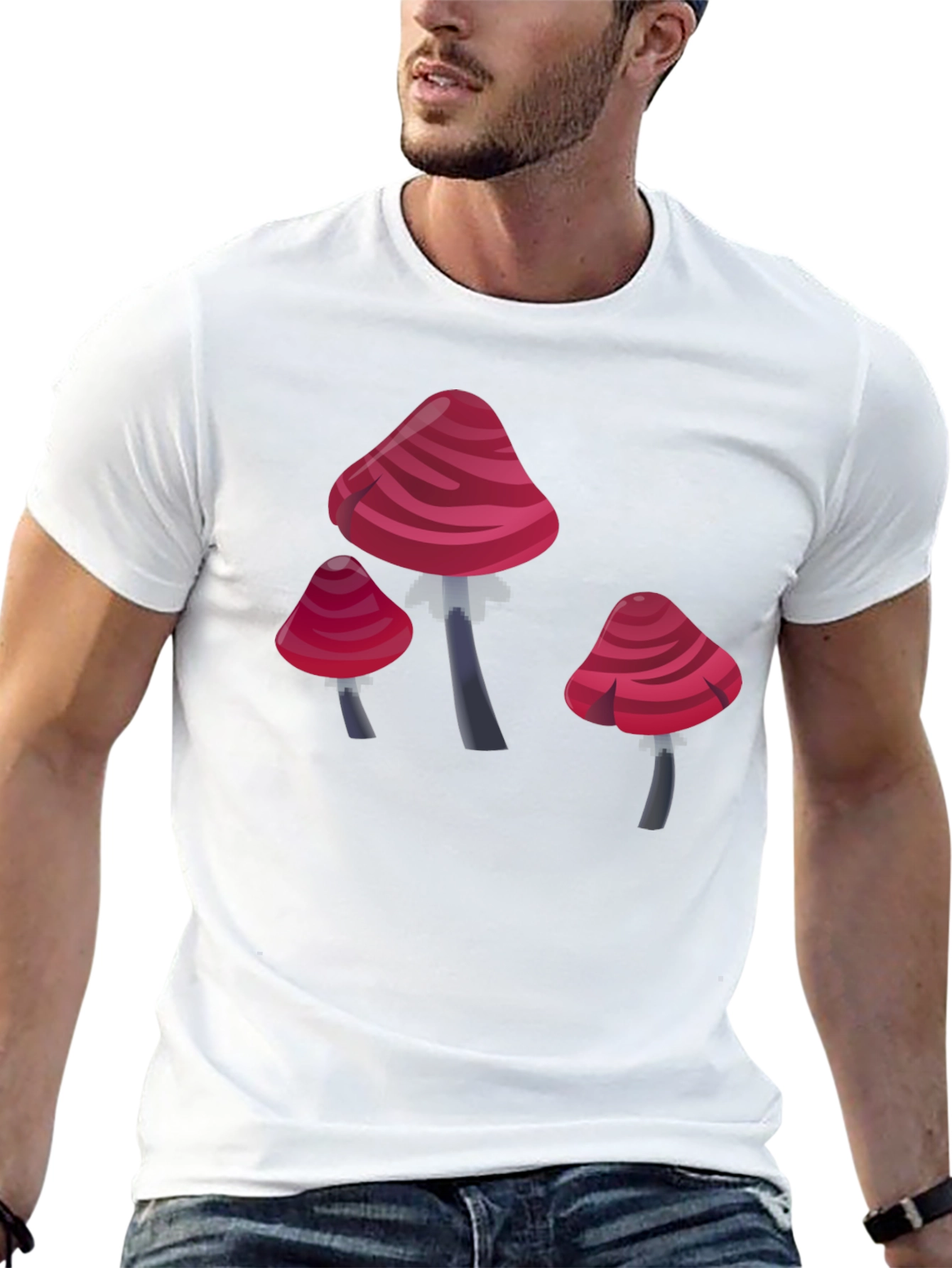Mushroom Graphic T-Shirt - Novelty Design