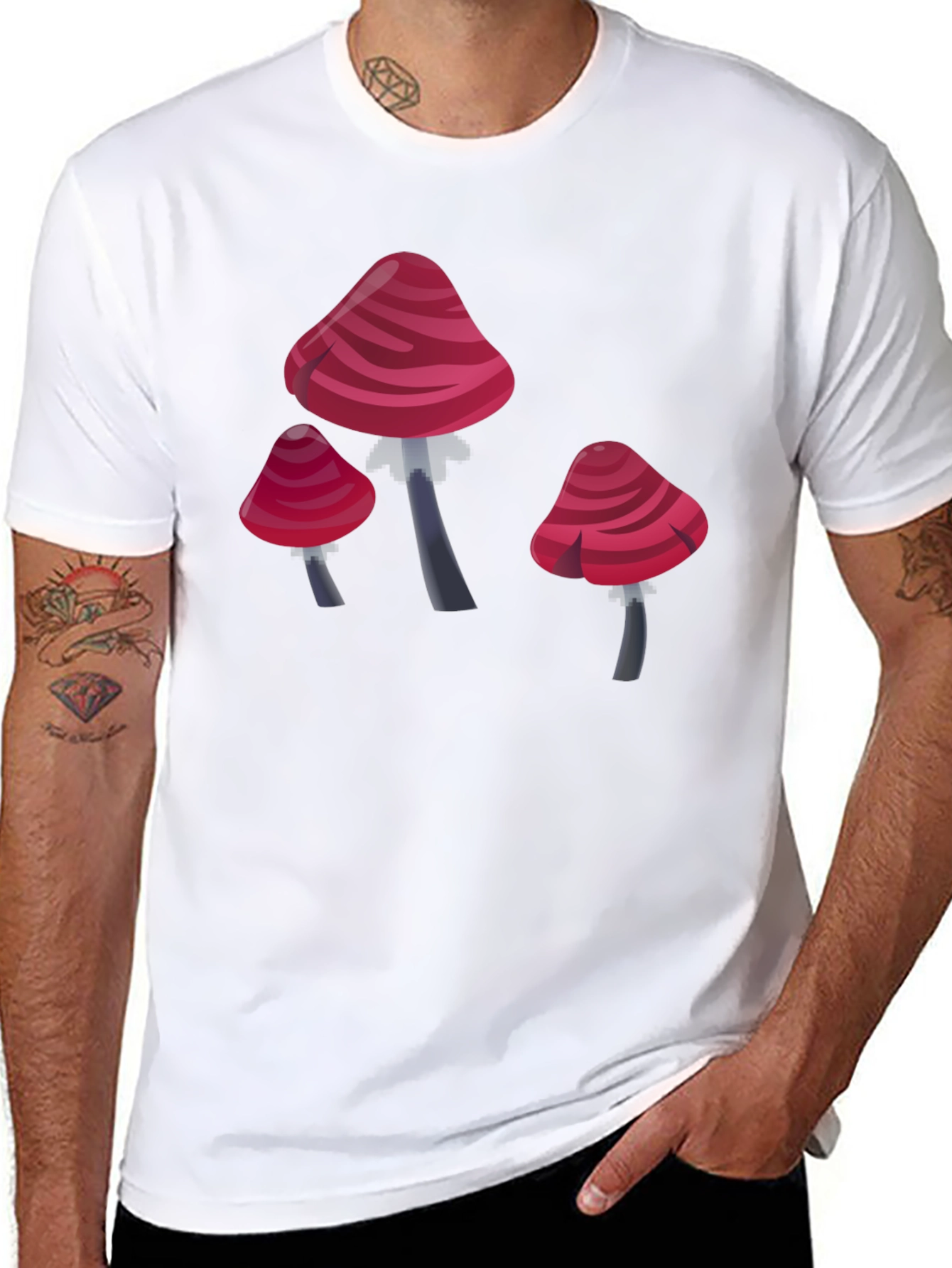 Mushroom Graphic T-Shirt - Novelty Design