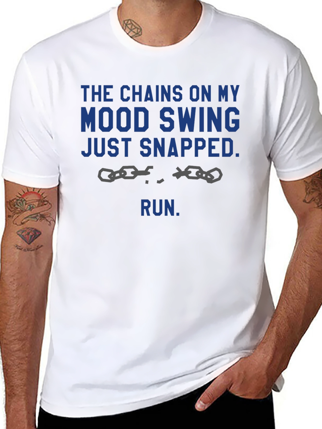 Mood Swing Chains Snapped Funny Novelty Graphic Tee