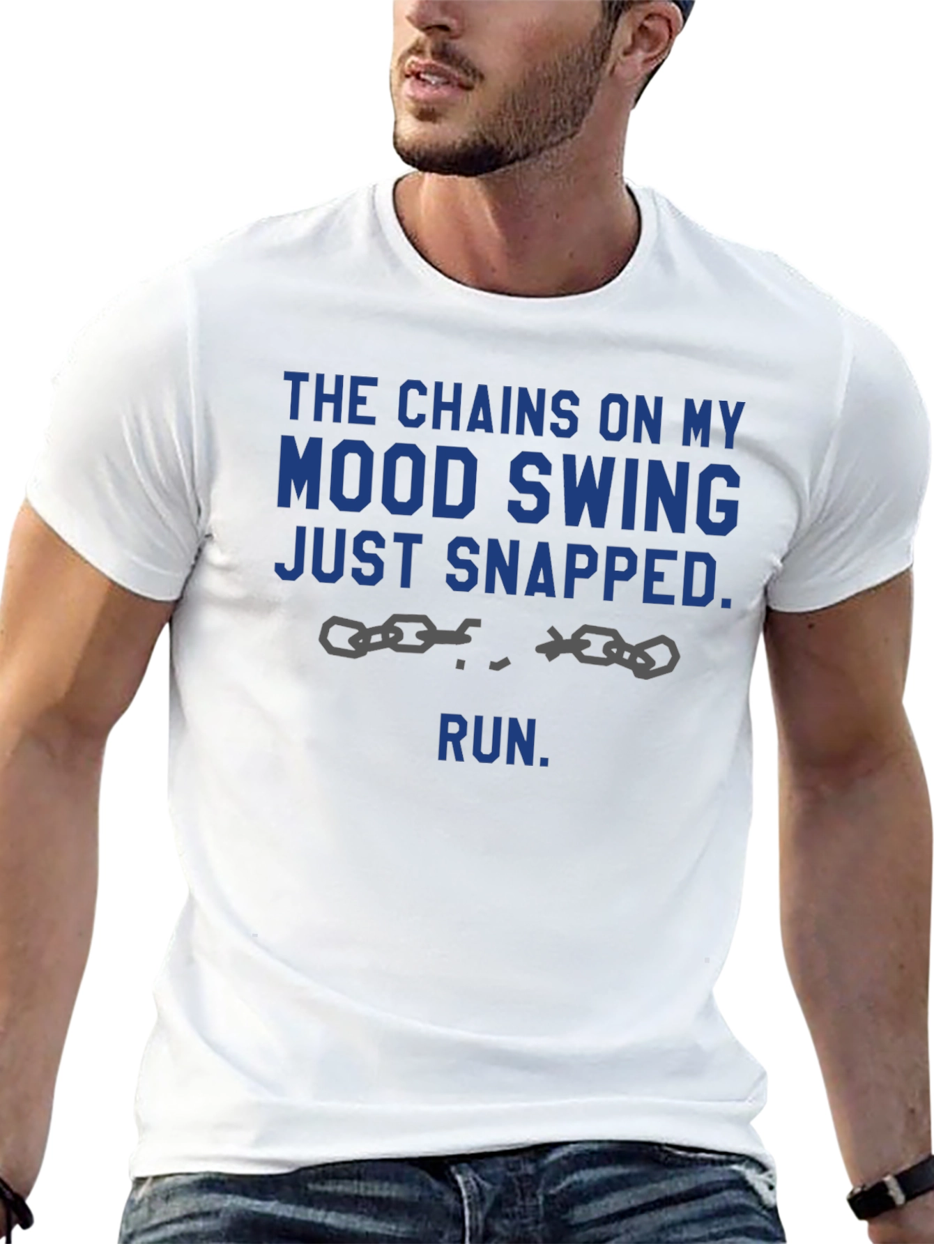 Mood Swing Chains Snapped Funny Novelty Graphic Tee
