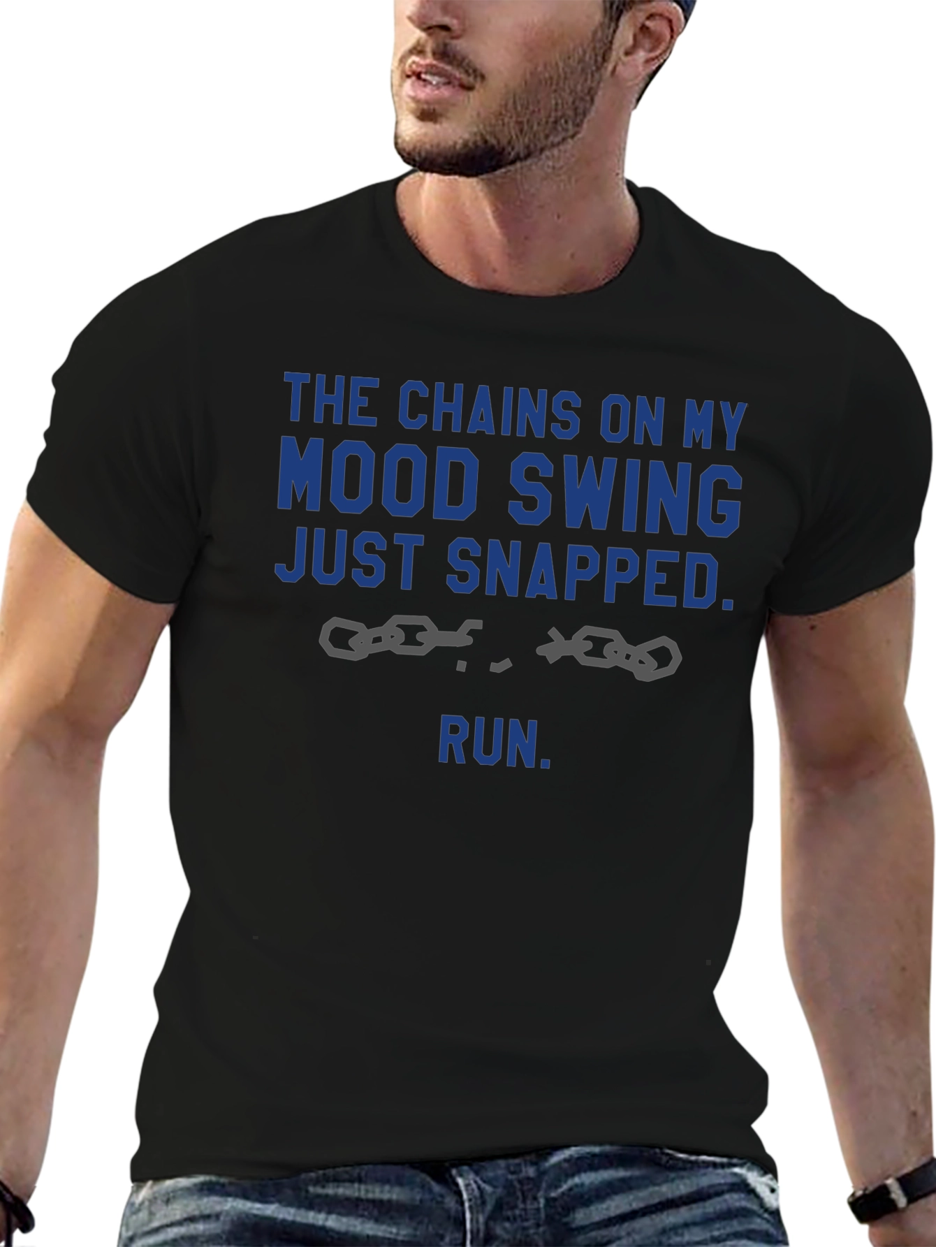 Mood Swing Chains Snapped Funny Novelty Graphic Tee