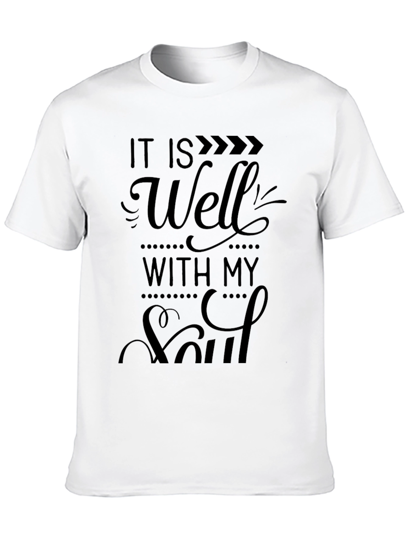 It Is Well With My Soul Black T-Shirt
