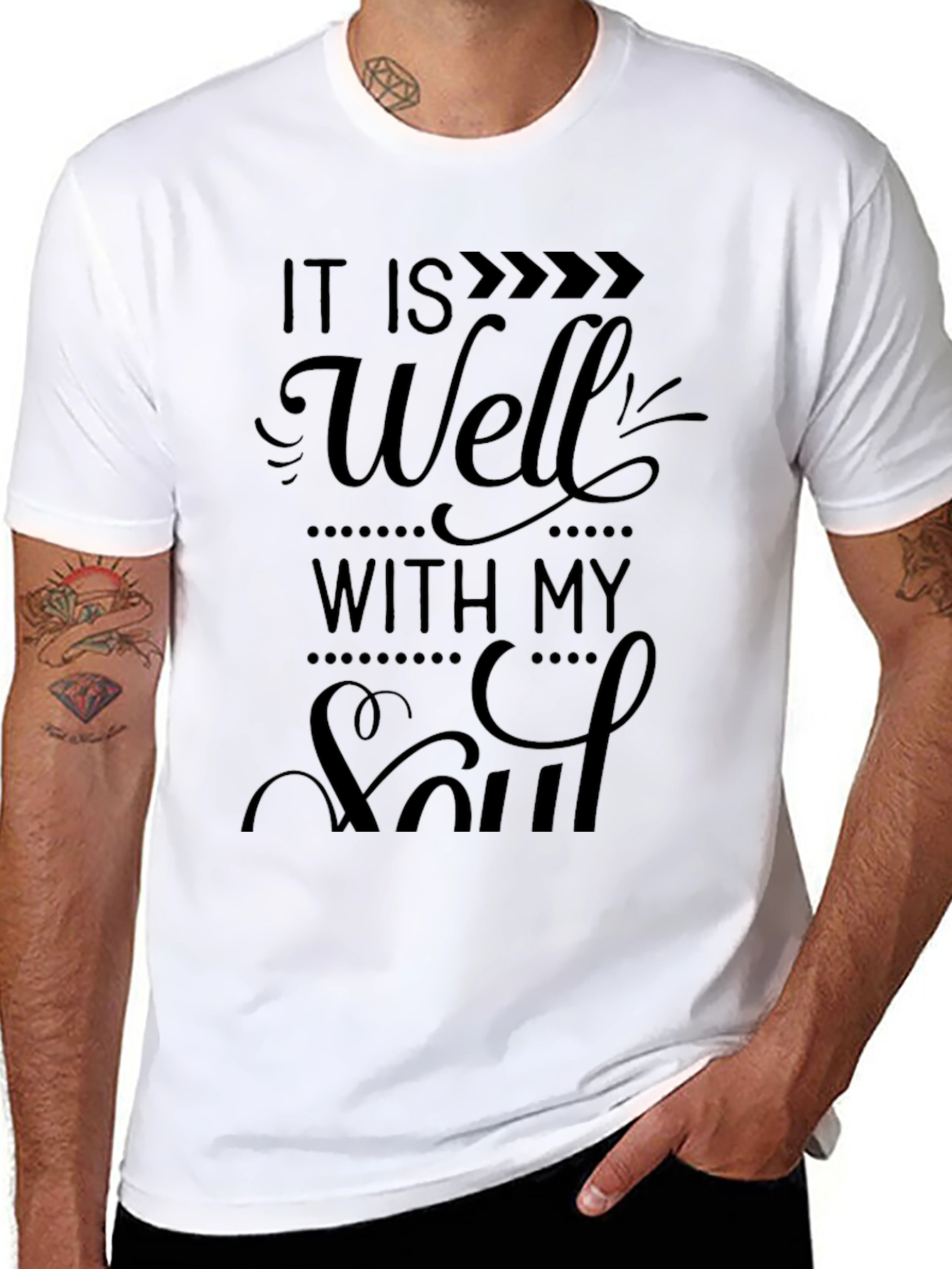 It Is Well With My Soul Black T-Shirt