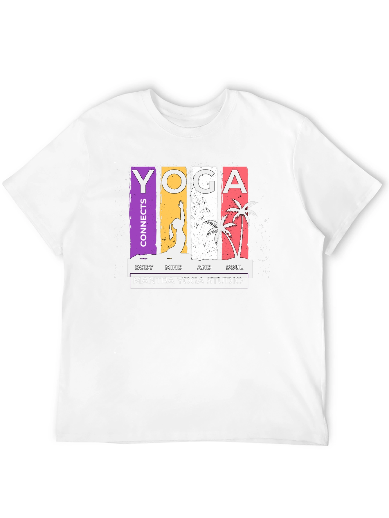 Yoga Connects Graphic T-Shirt - Body Mind Soul