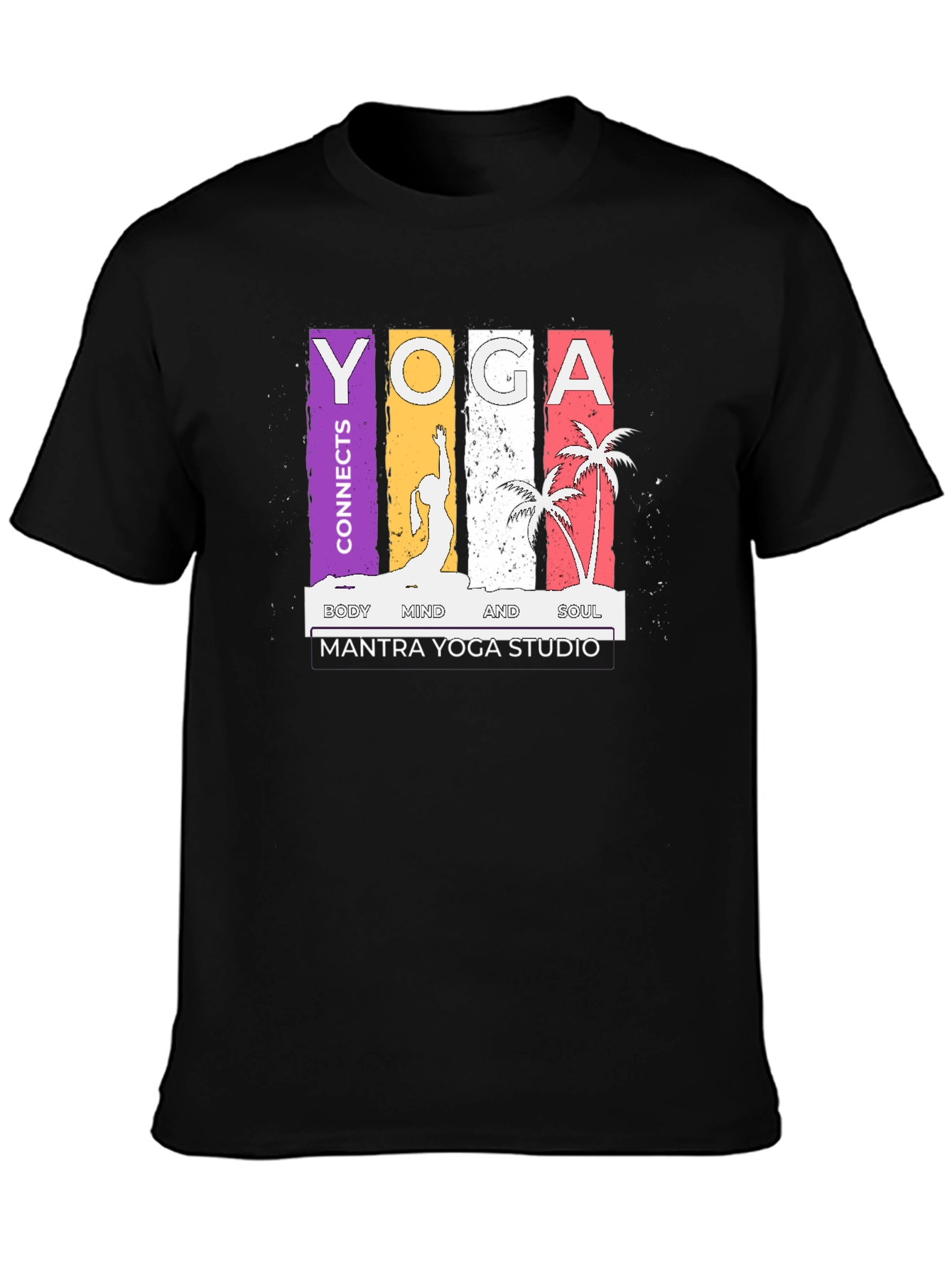 Yoga Connects Graphic T-Shirt - Body Mind Soul