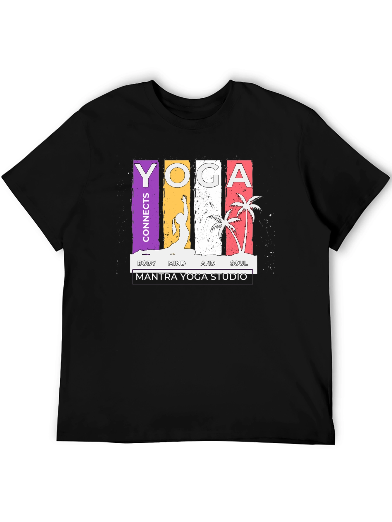 Yoga Connects Graphic T-Shirt - Body Mind Soul