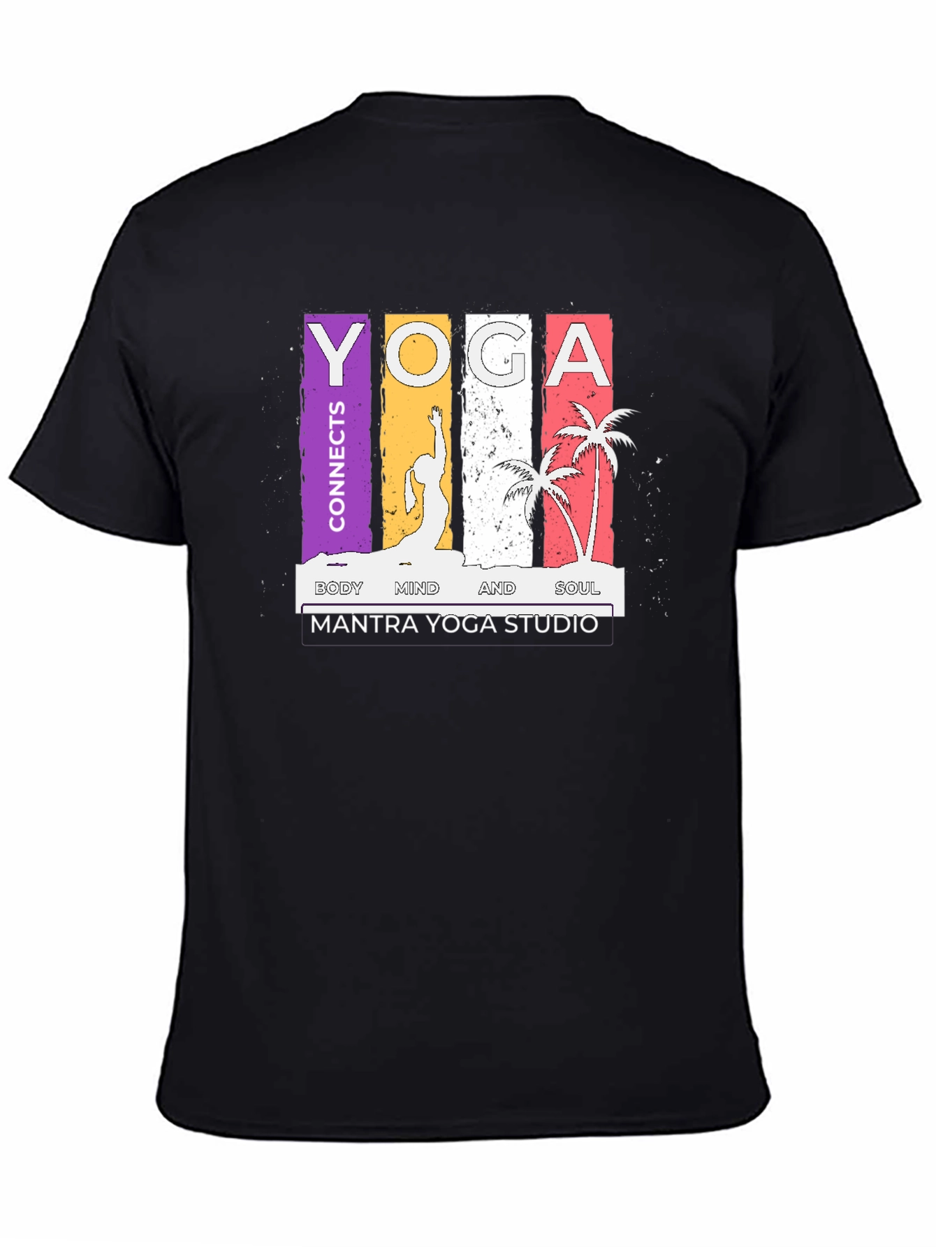 Yoga Connects Graphic T-Shirt - Body Mind Soul