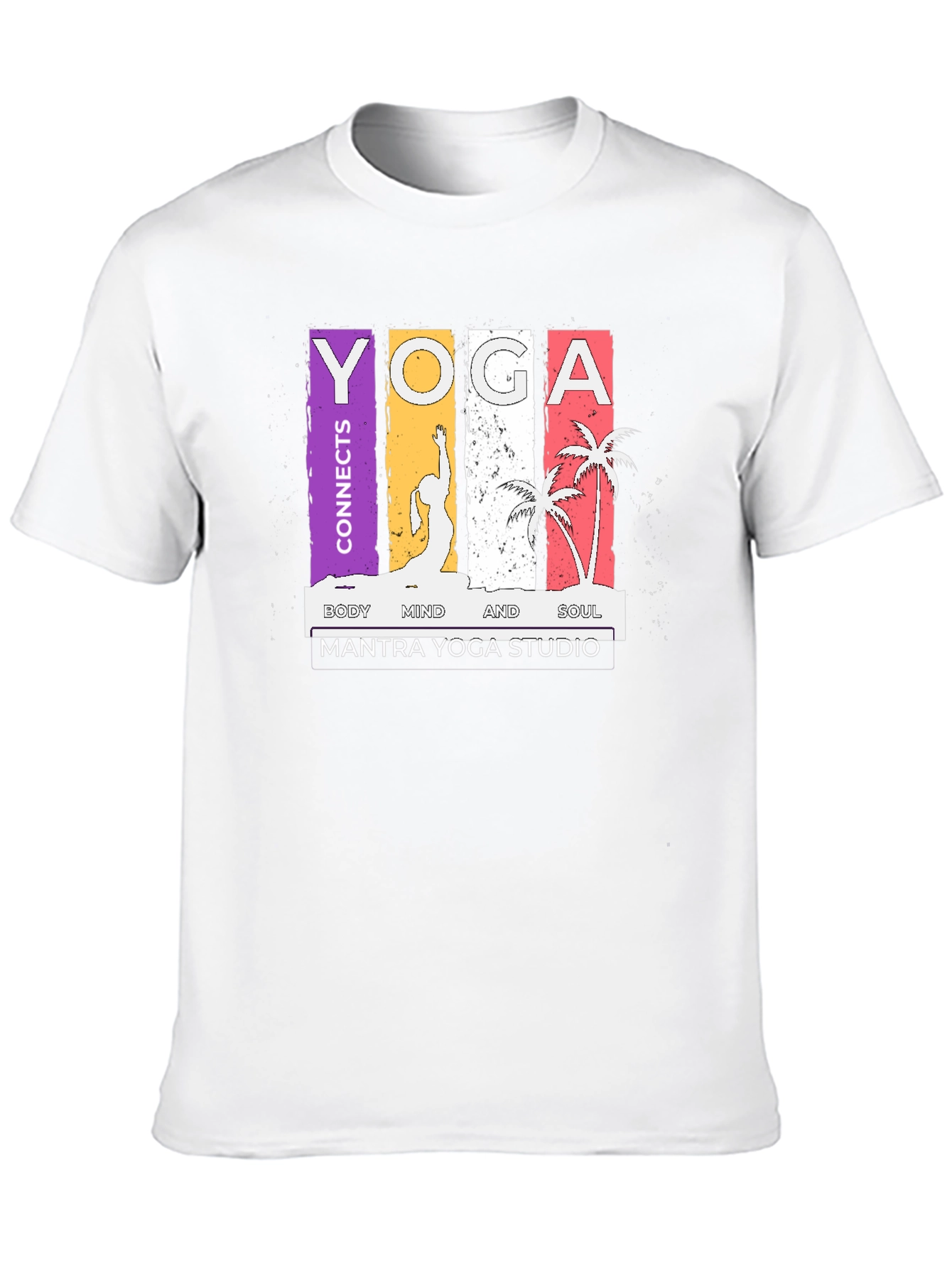 Yoga Connects Graphic T-Shirt - Body Mind Soul