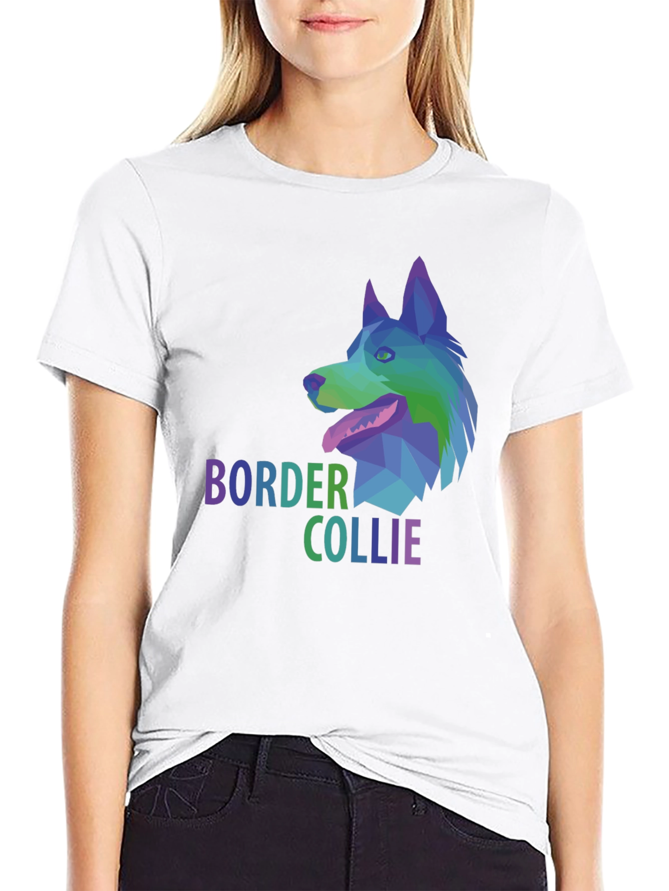 Border Collie Graphic Print T-Shirt