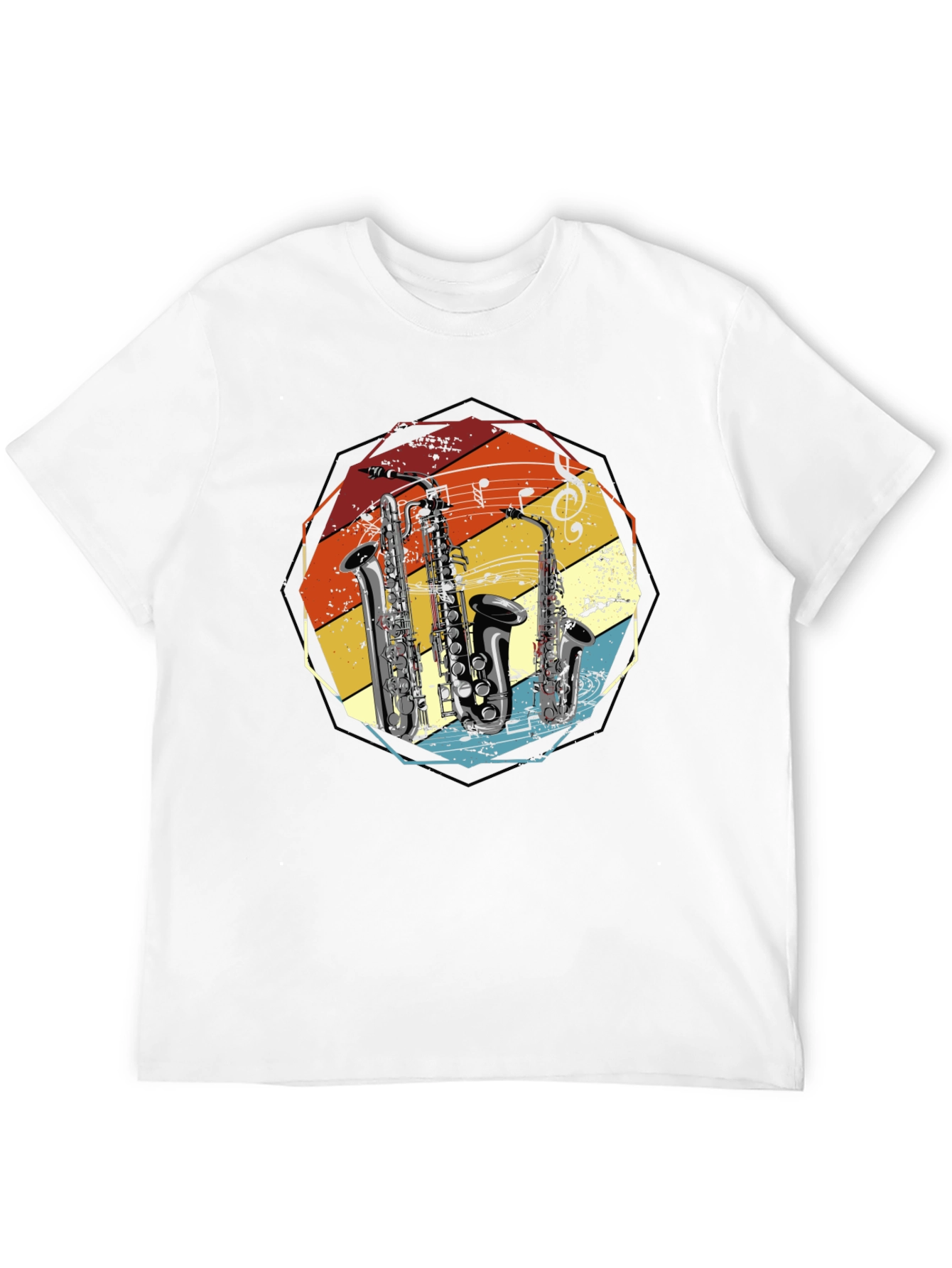 Saxophone Music Retro T-Shirt - Musician Gift