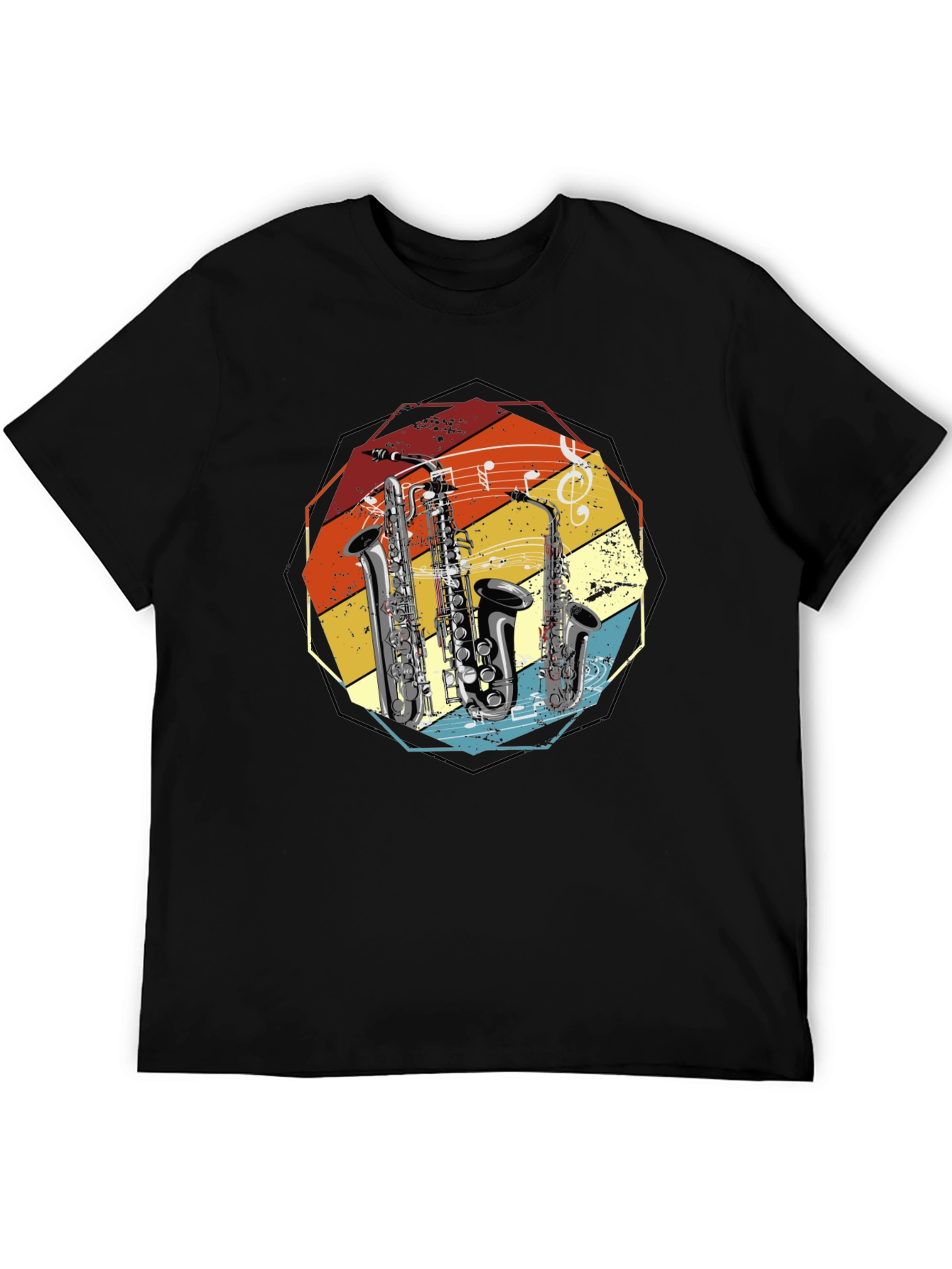Saxophone Music Retro T-Shirt - Musician Gift
