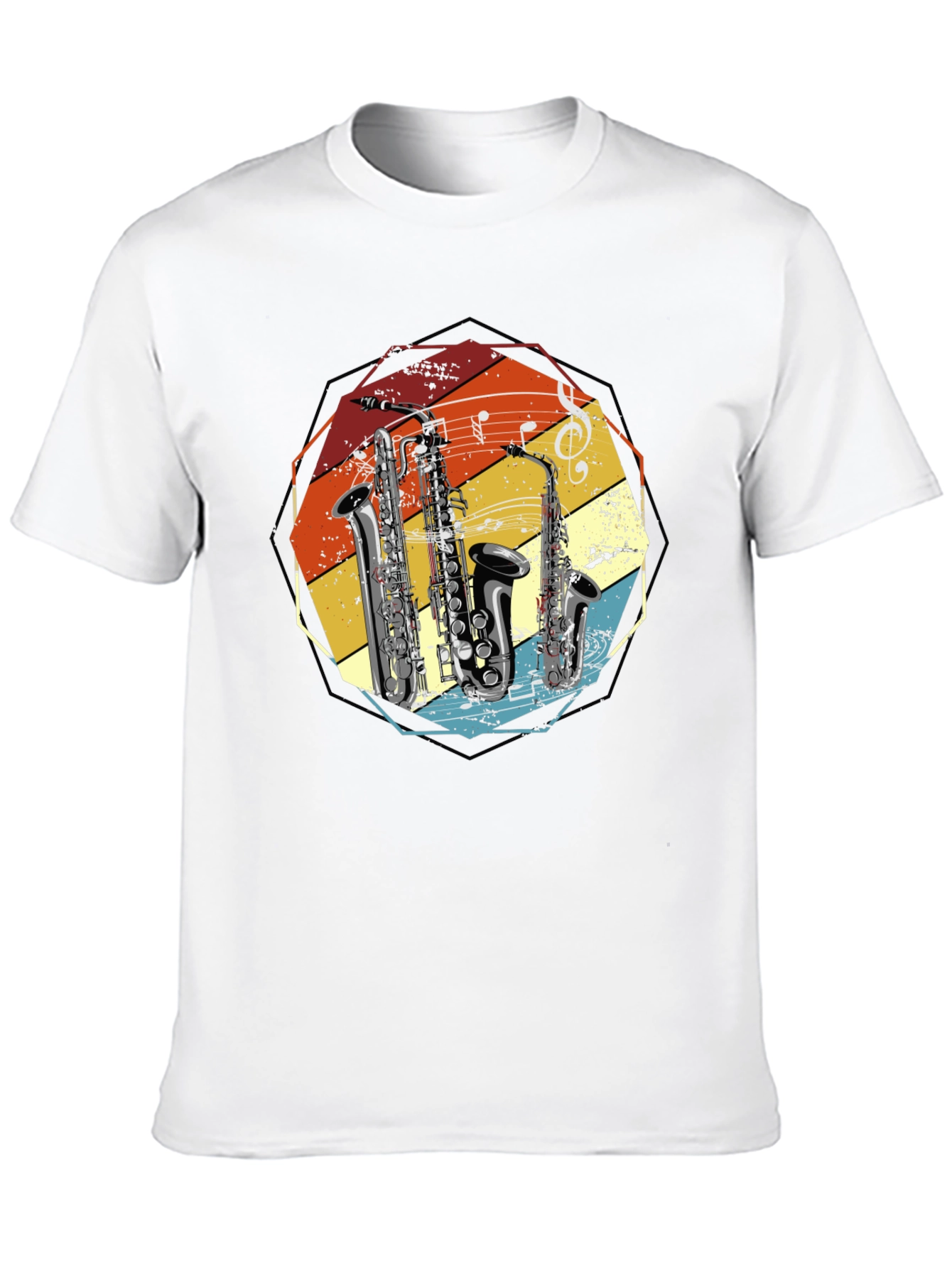 Saxophone Music Retro T-Shirt - Musician Gift