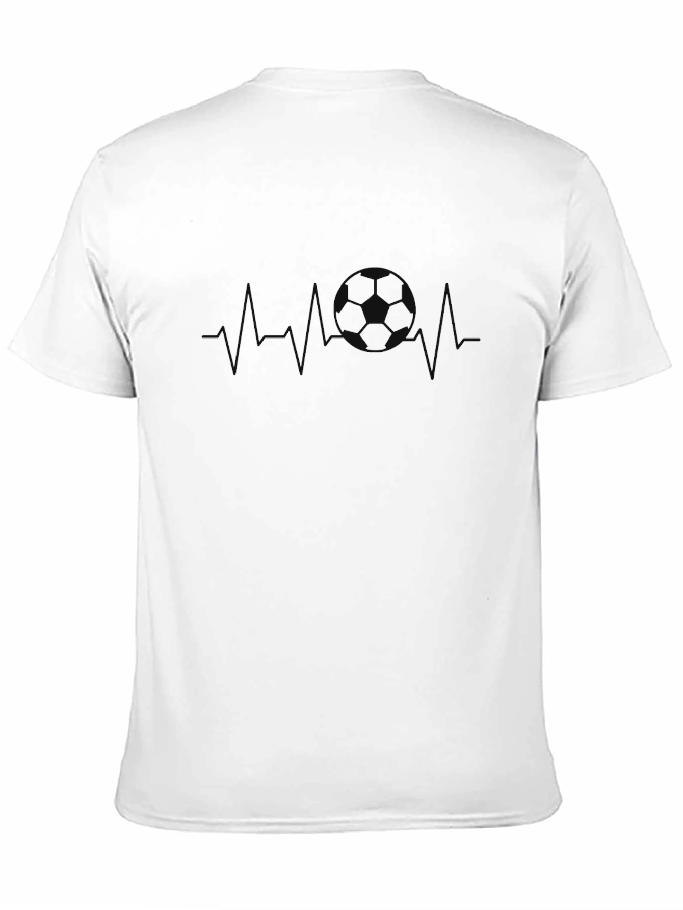 Soccer Heartbeat T-Shirt - Black