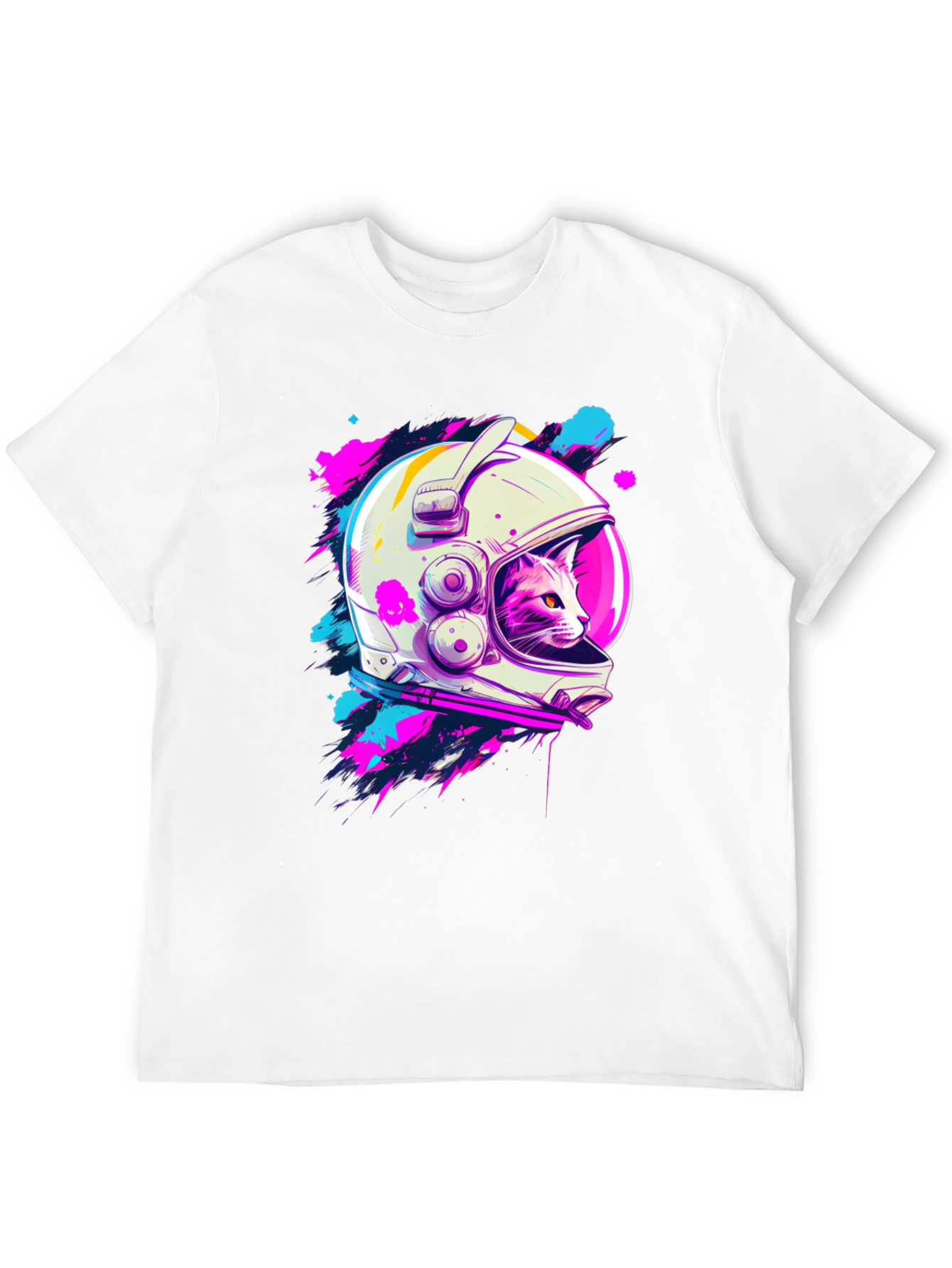Astronaut Cat Graphic T-Shirt - Space Kitty Tee