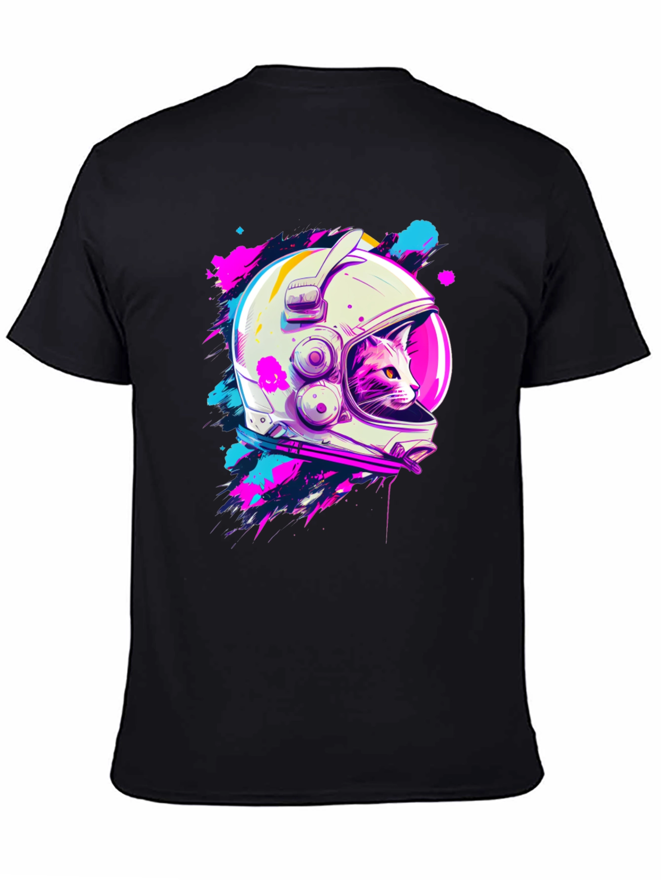 Astronaut Cat Graphic T-Shirt - Space Kitty Tee