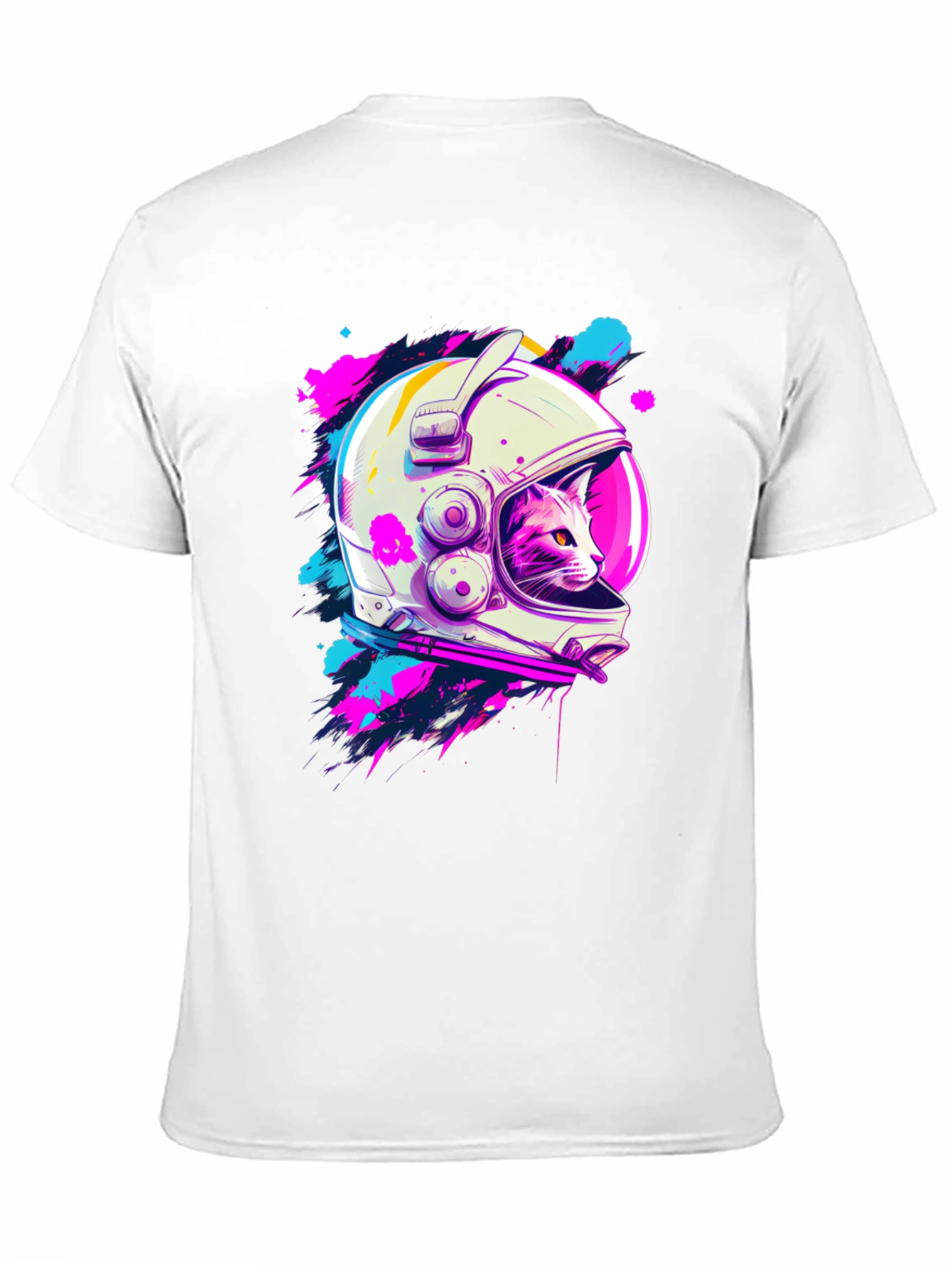 Astronaut Cat Graphic T-Shirt - Space Kitty Tee