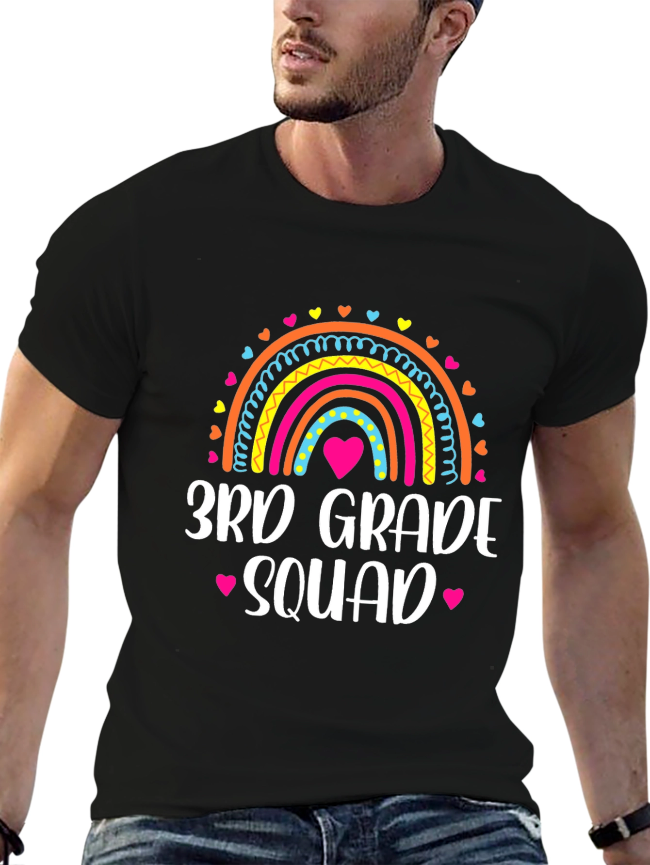 3rd Grade Squad Rainbow Tee - School Spirit Shirt
