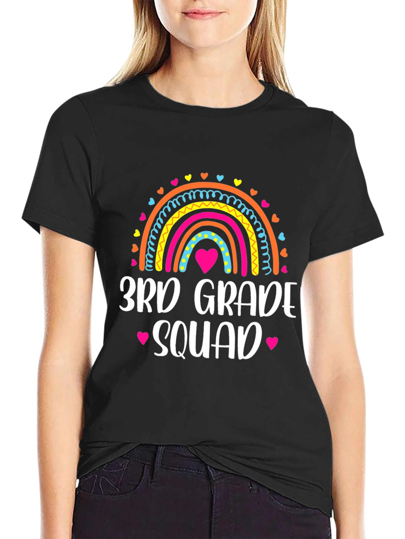 3rd Grade Squad Rainbow Tee - School Spirit Shirt