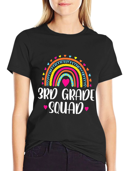 3rd Grade Squad Rainbow Tee - School Spirit Shirt