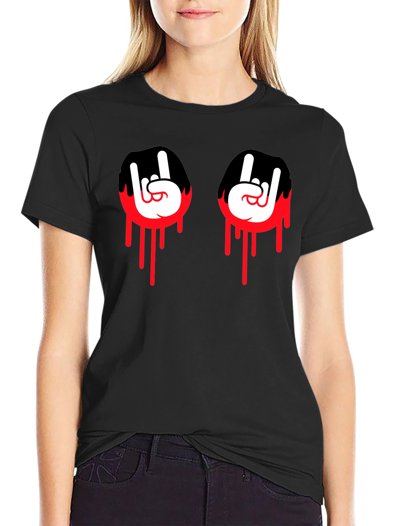 Rock On Graphic Tee - Bold Black T-Shirt