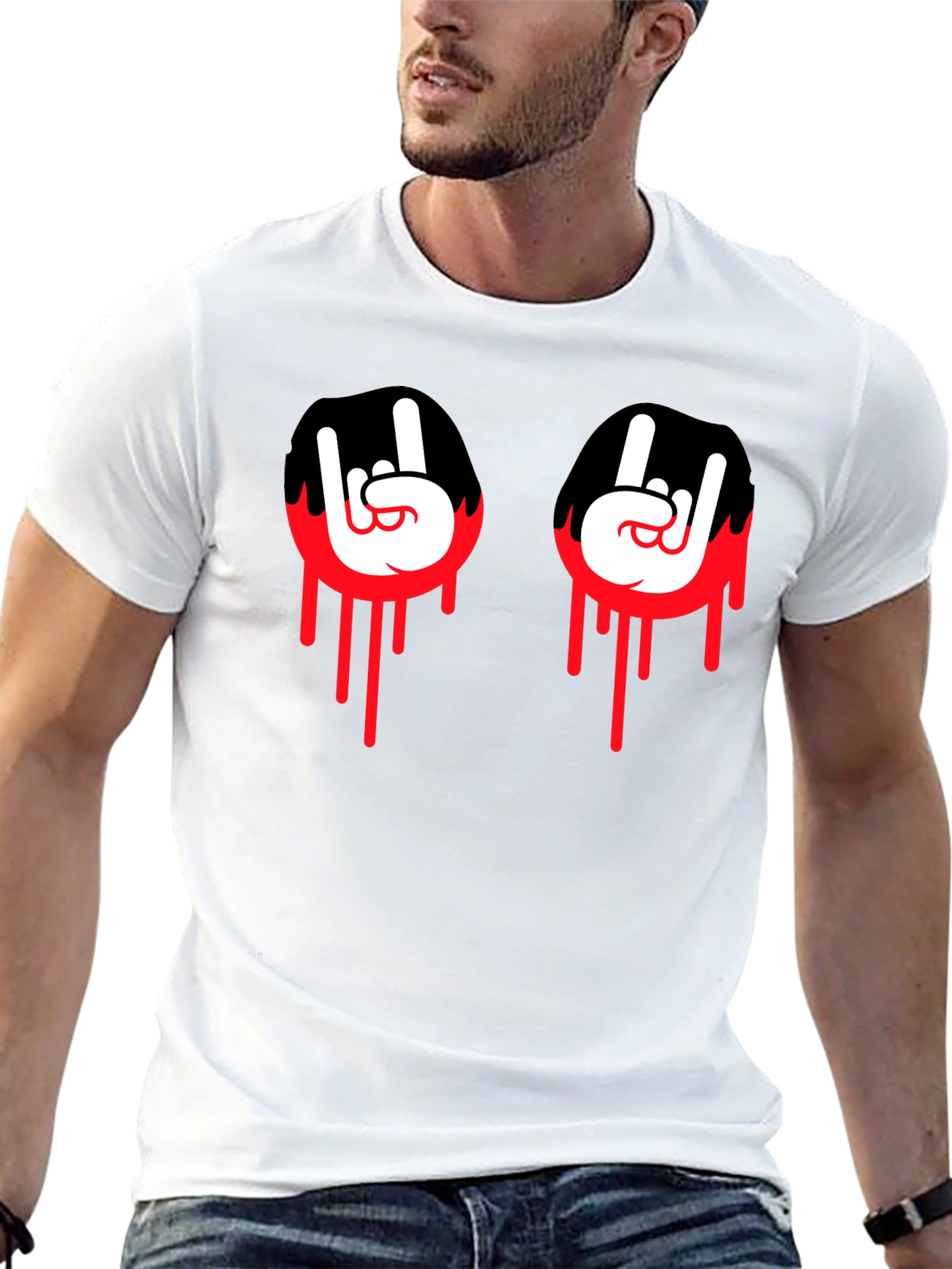 Rock On Graphic Tee - Bold Black T-Shirt