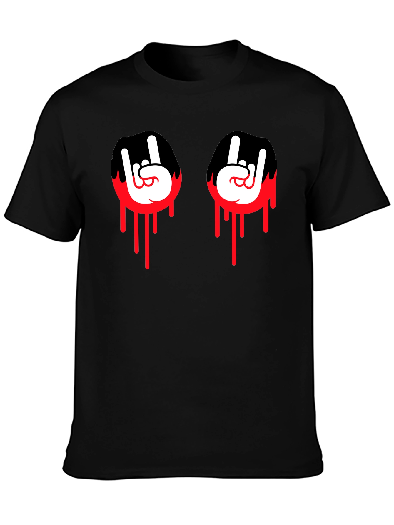 Rock On Graphic Tee - Bold Black T-Shirt