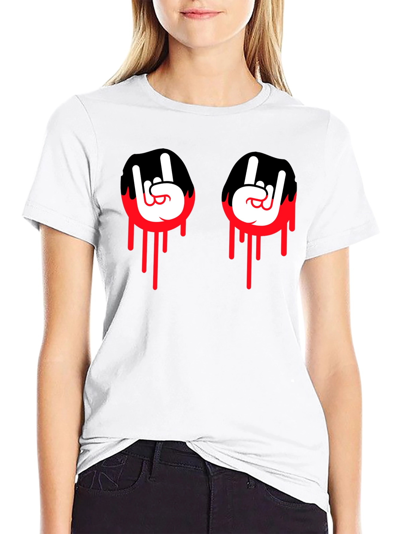 Rock On Graphic Tee - Bold Black T-Shirt