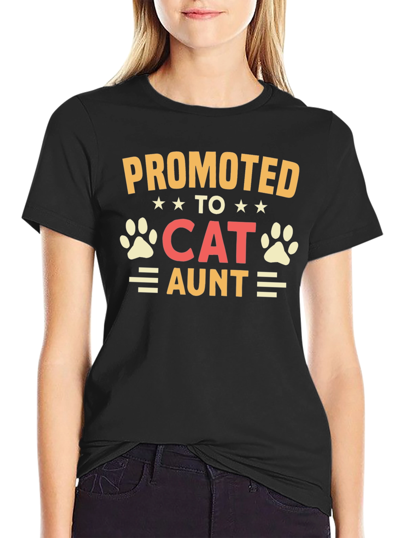 Promoted to Cat Aunt Graphic T-Shirt