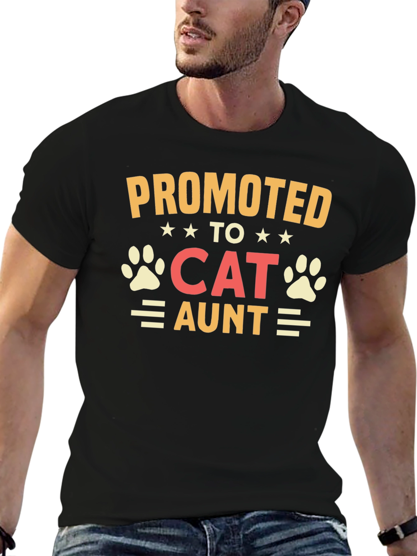 Promoted to Cat Aunt Graphic T-Shirt