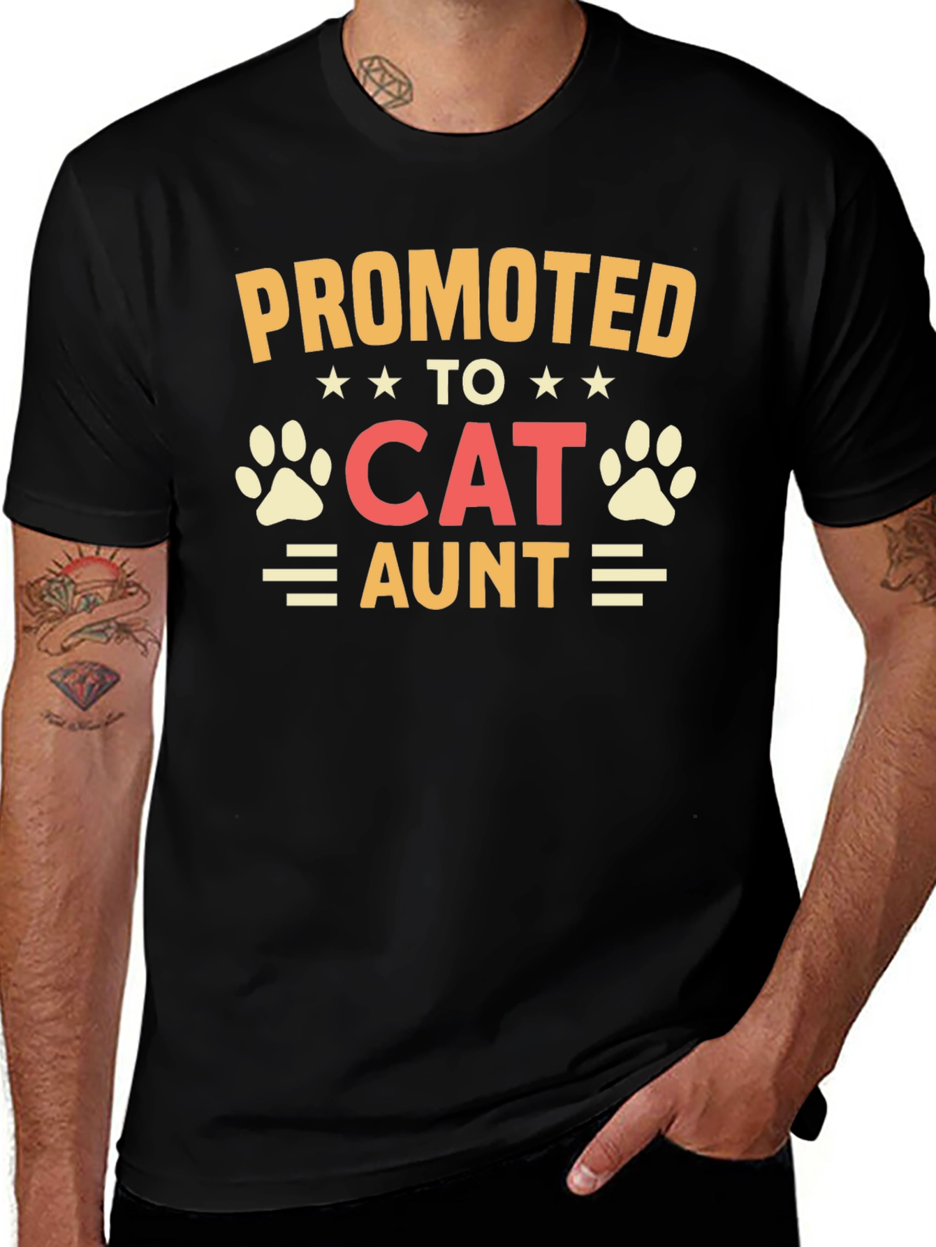 Promoted to Cat Aunt Graphic T-Shirt