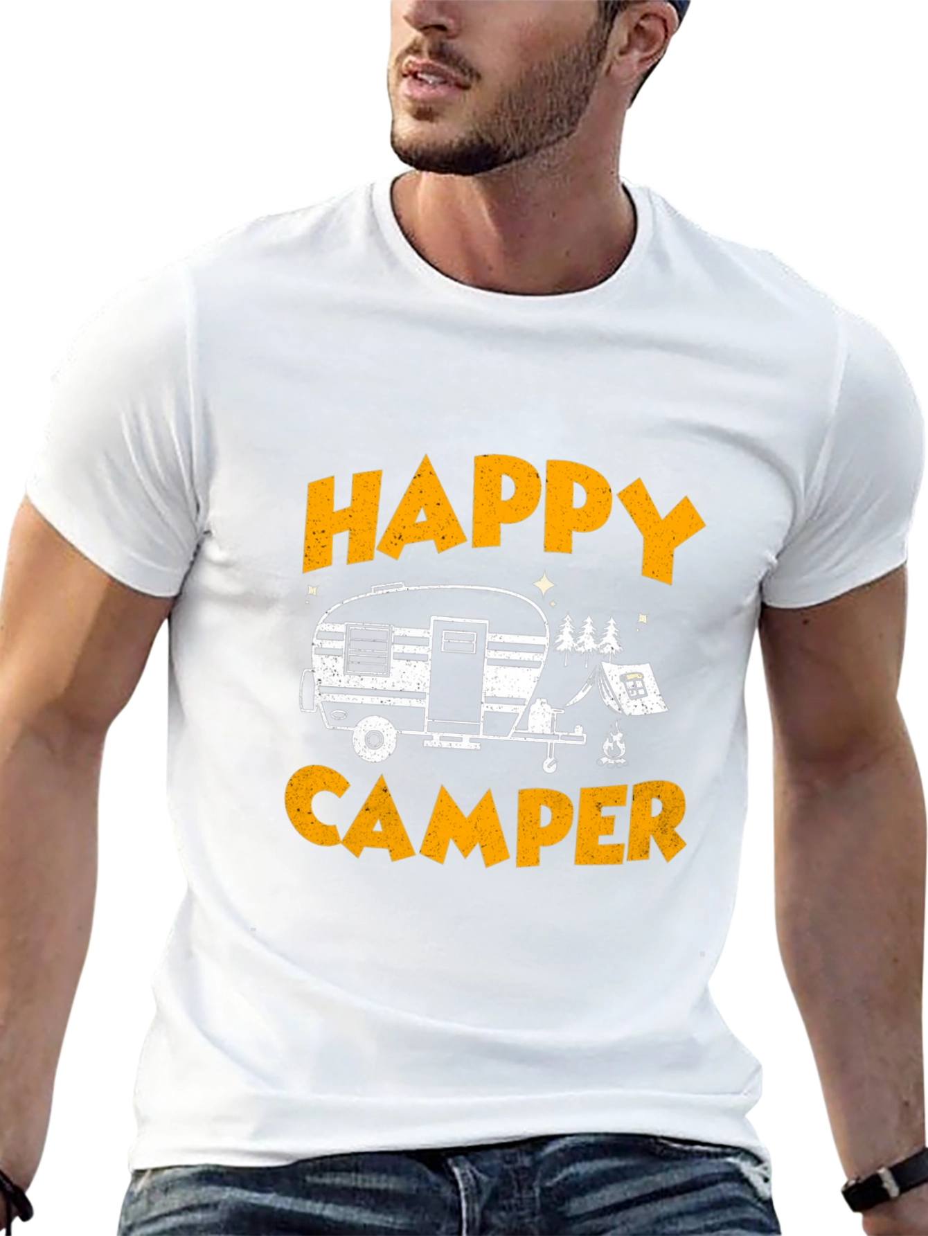 Happy Camper Graphic Tee - Adventure Awaits