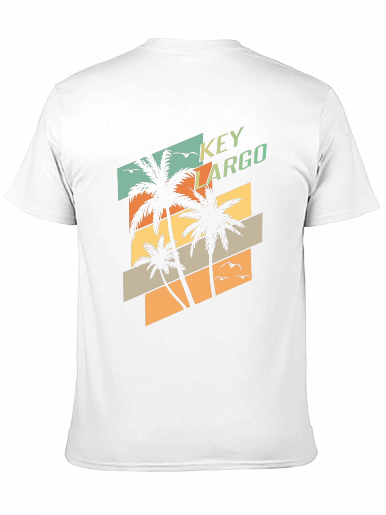 Key Largo Palm Tree T-Shirt - Retro Beach Vibes
