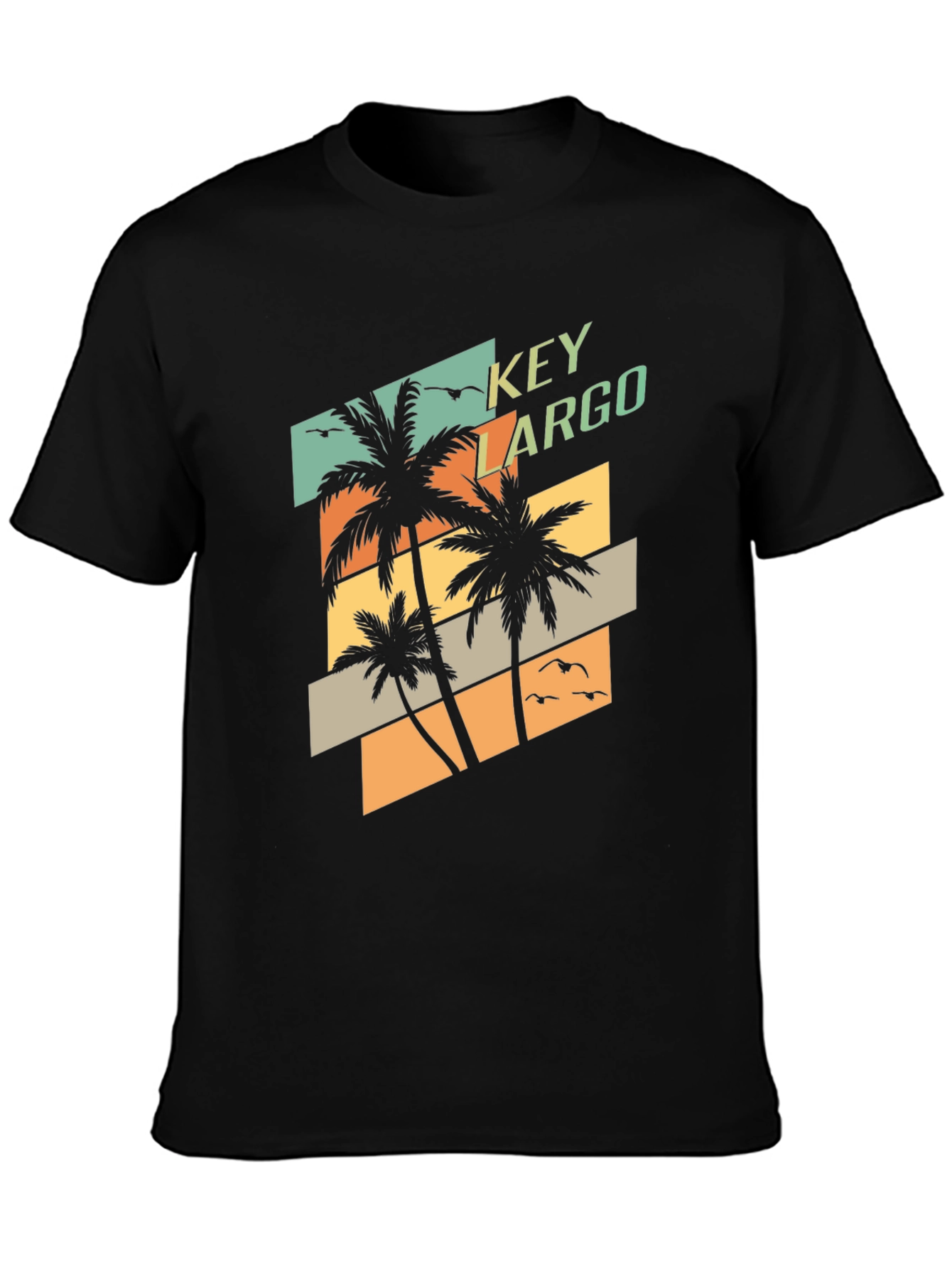 Key Largo Palm Tree T-Shirt - Retro Beach Vibes