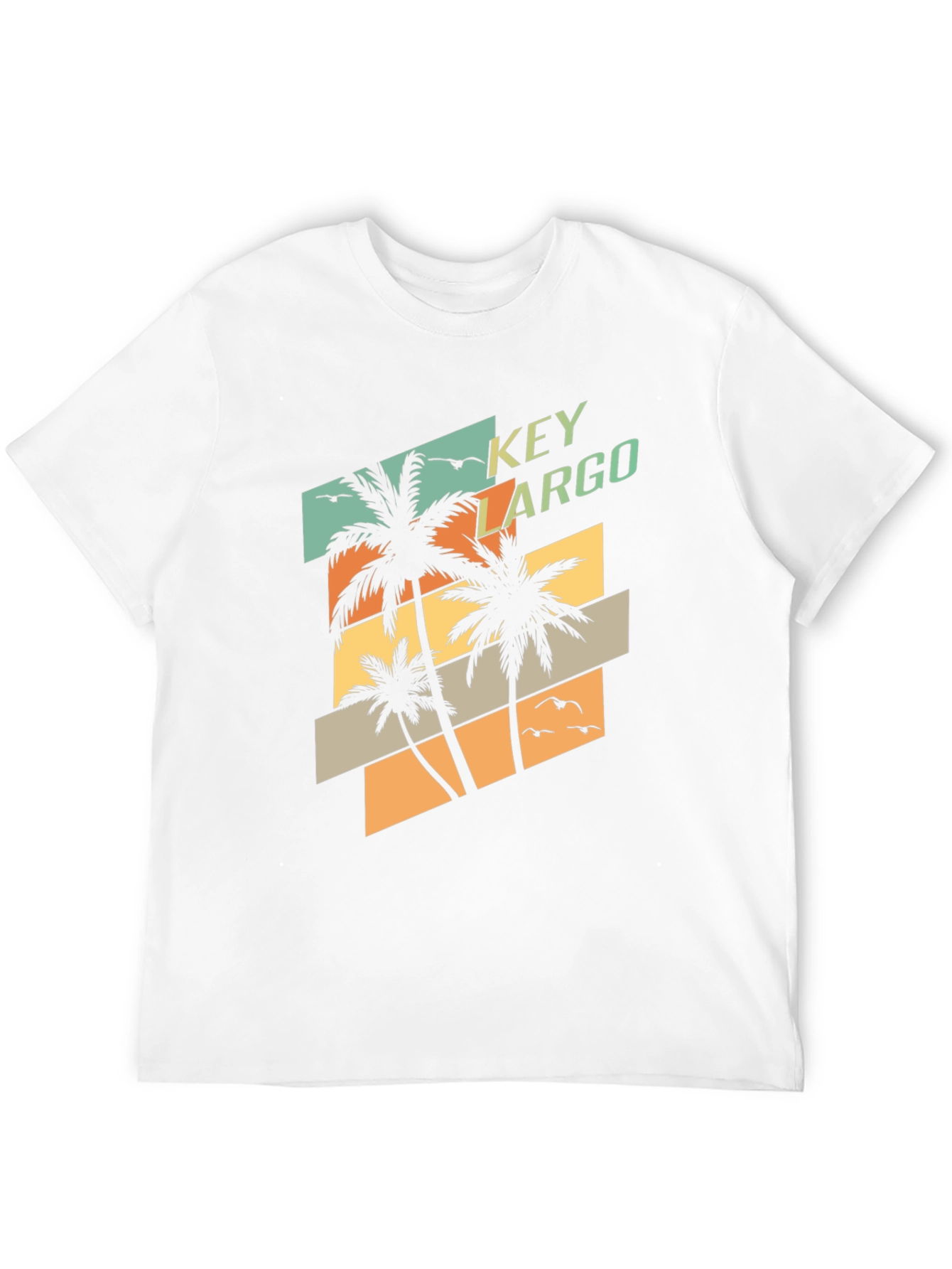 Key Largo Palm Tree T-Shirt - Retro Beach Vibes