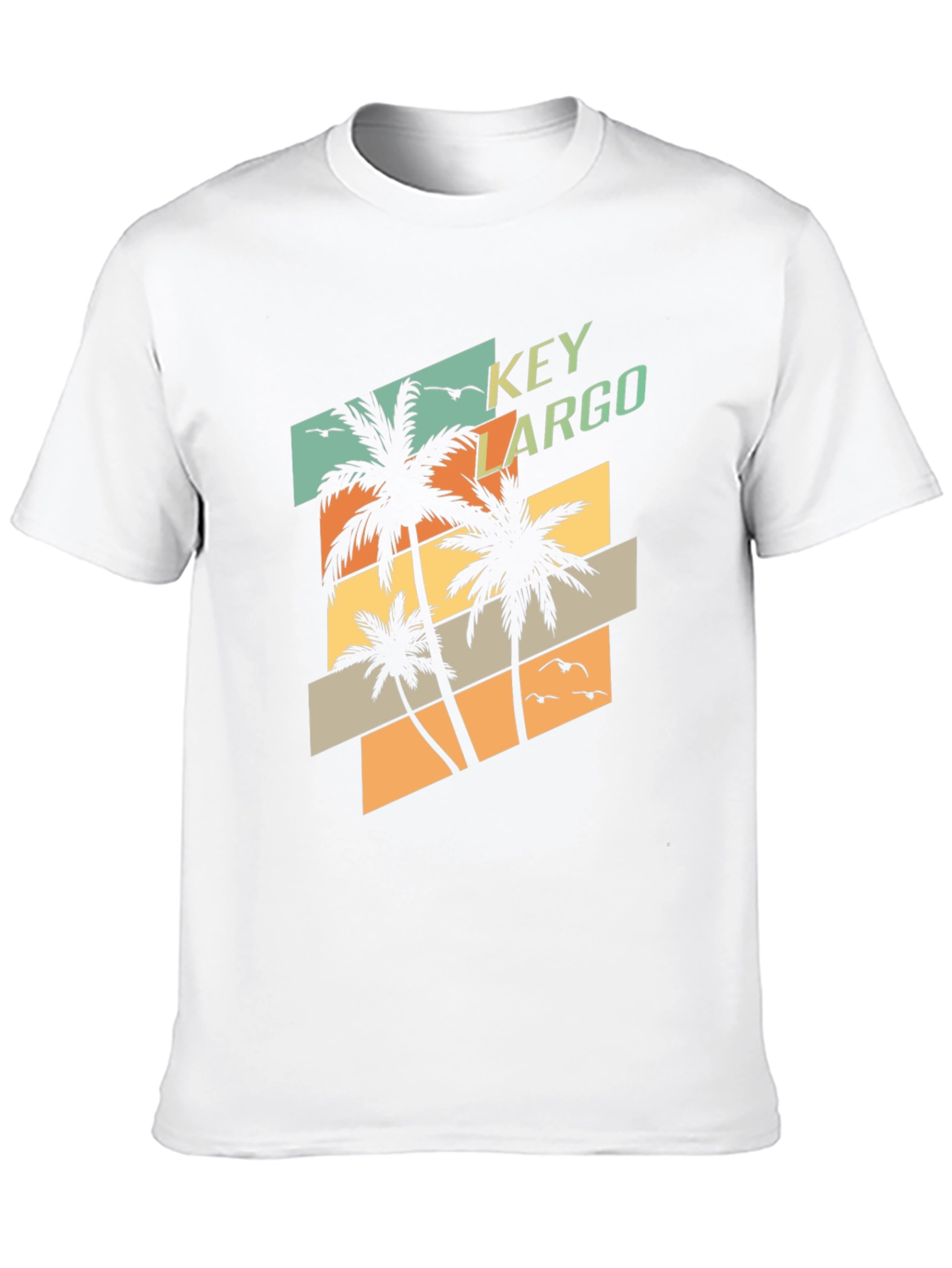 Key Largo Palm Tree T-Shirt - Retro Beach Vibes