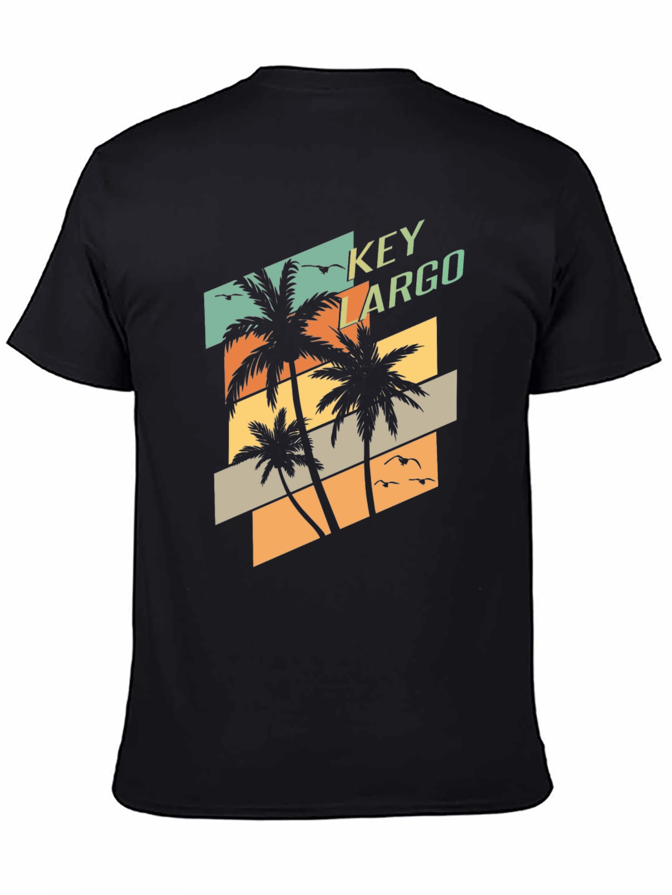 Key Largo Palm Tree T-Shirt - Retro Beach Vibes
