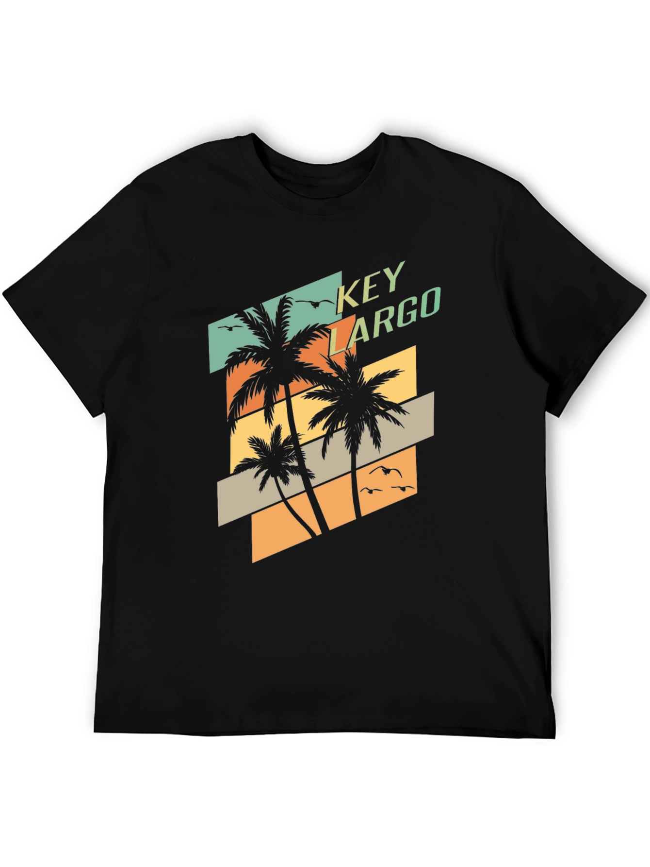 Key Largo Palm Tree T-Shirt - Retro Beach Vibes