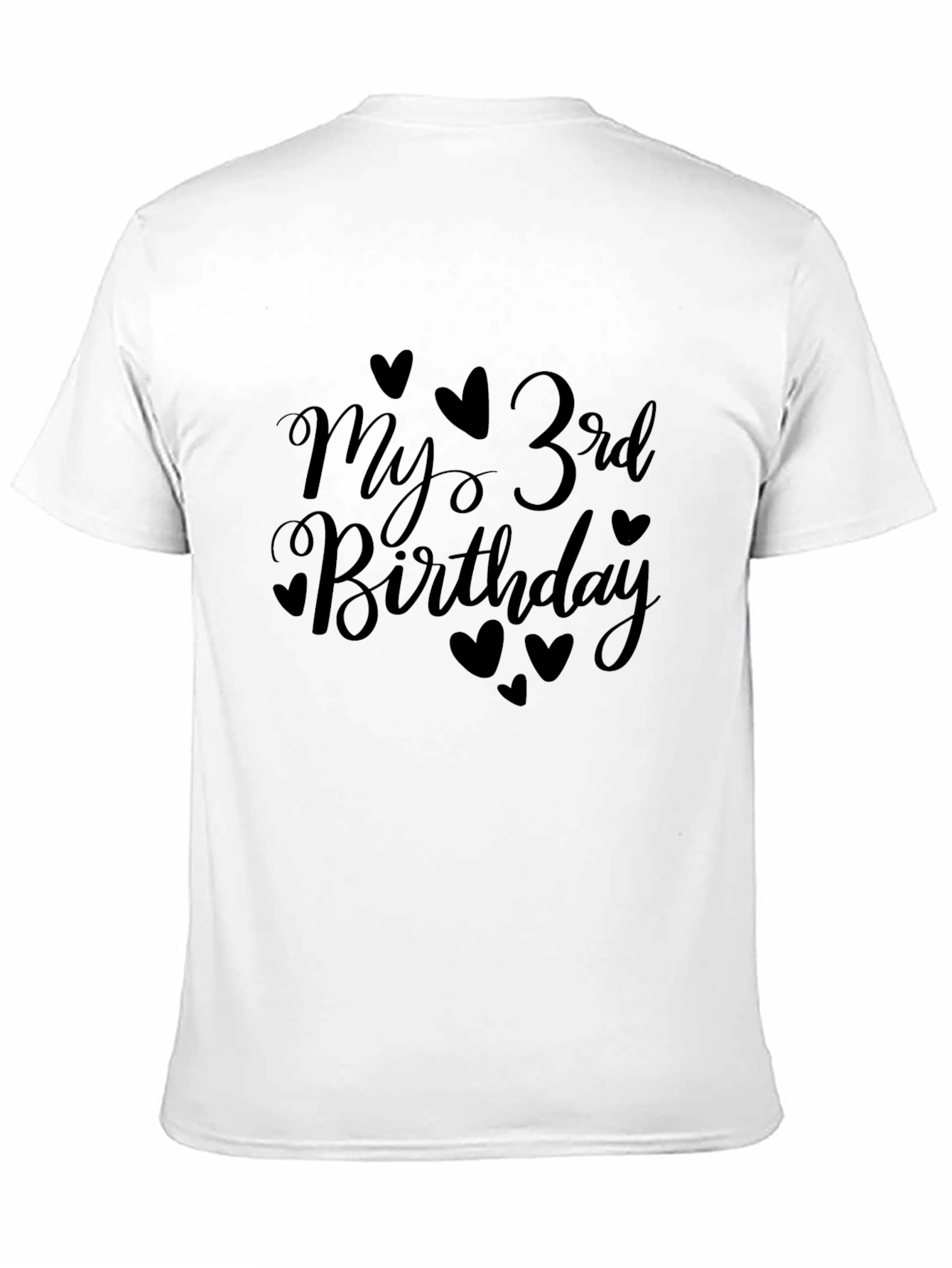 My 3rd Birthday Black T-Shirt